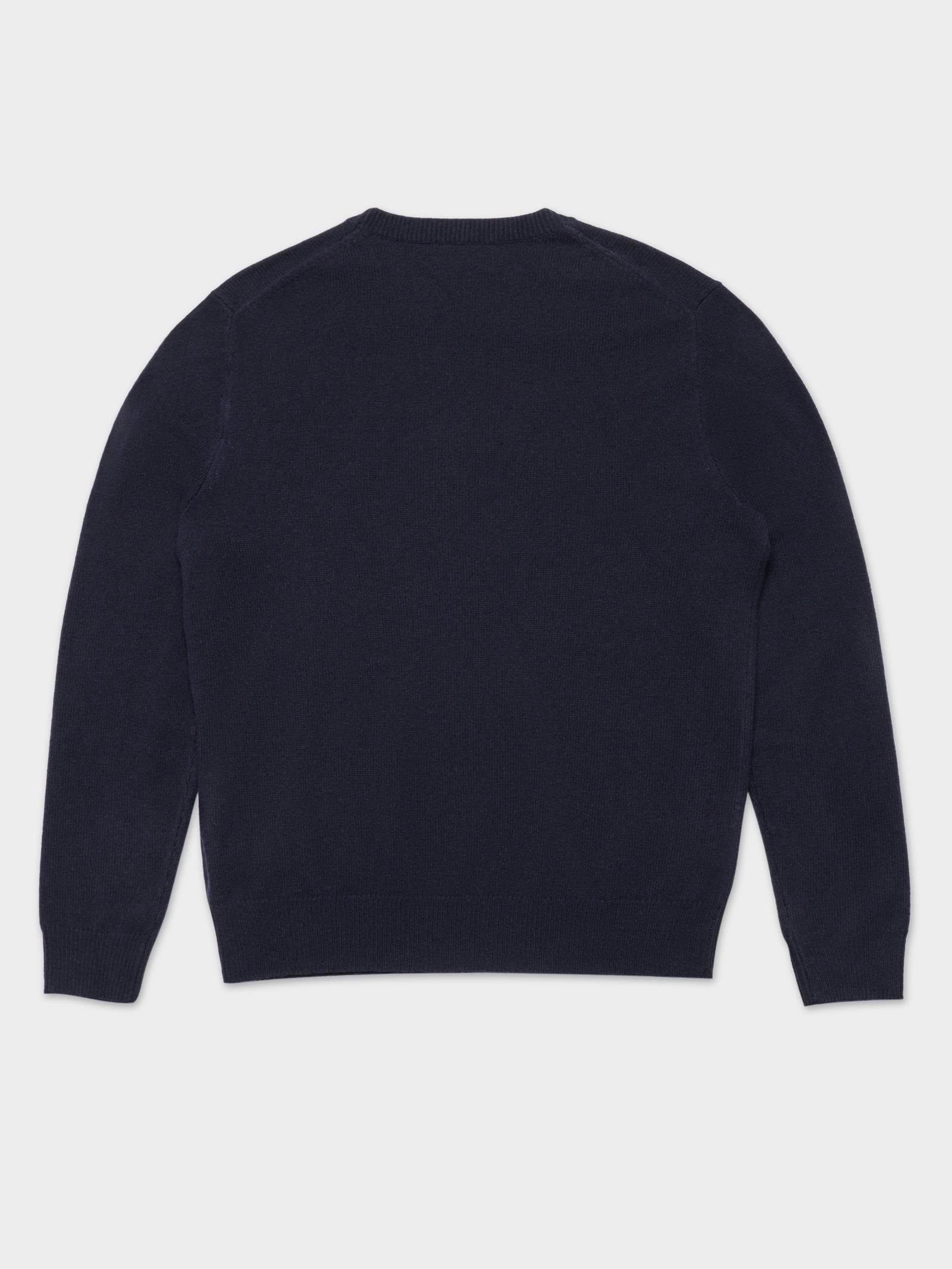 Long Sleeve Knit Polo Sweat in Navy