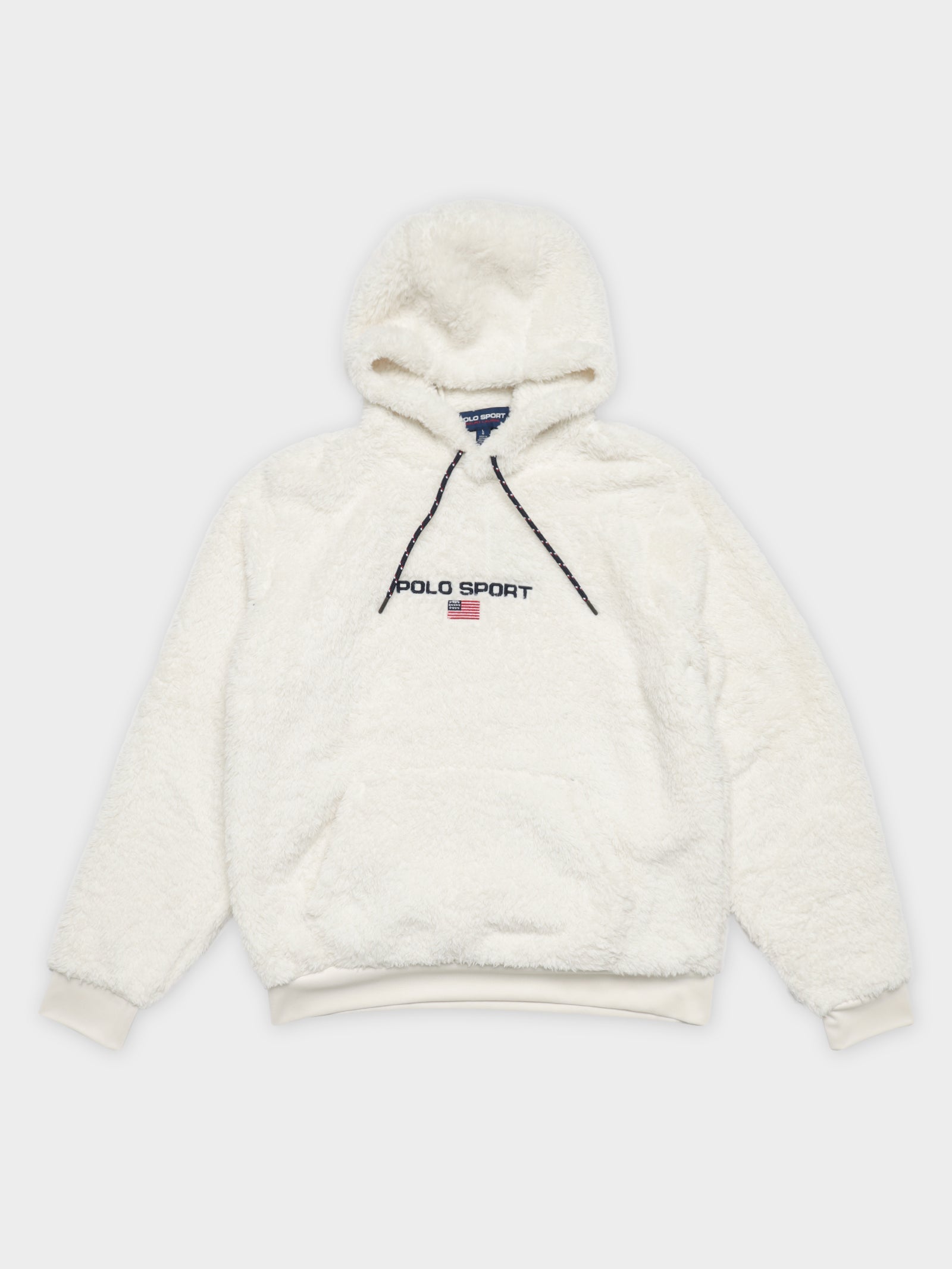 Polo Sport Borg Fleece Hoodie in White