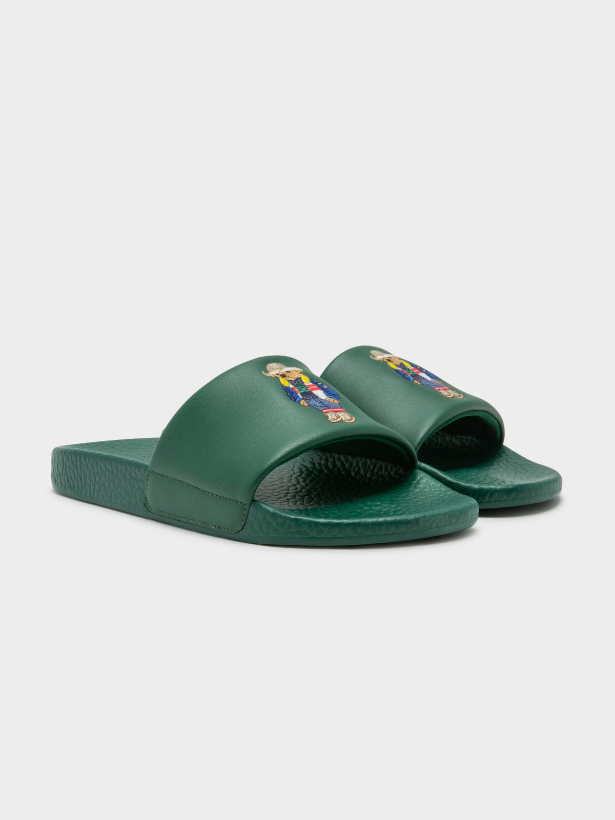 Polo Ralph Lauren Unisex Polo Bear Slides in Green | Green