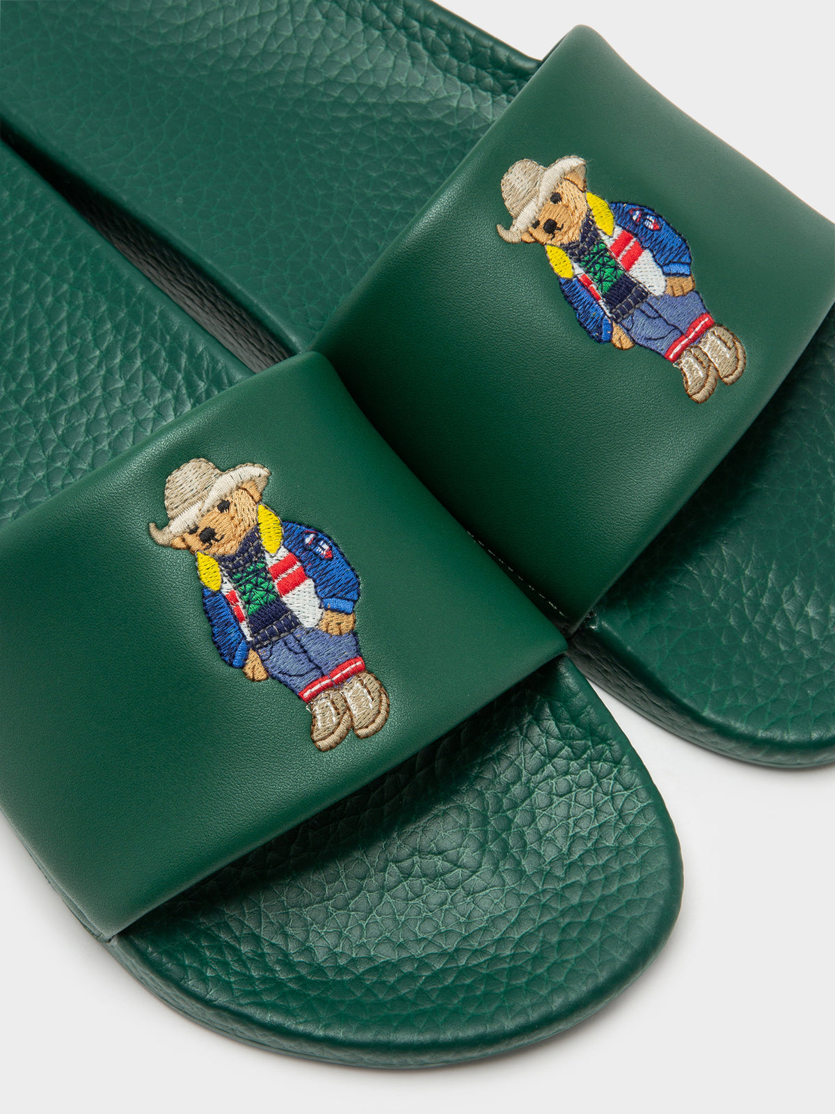 Polo Ralph Lauren Unisex Polo Bear Slides in Green | Green