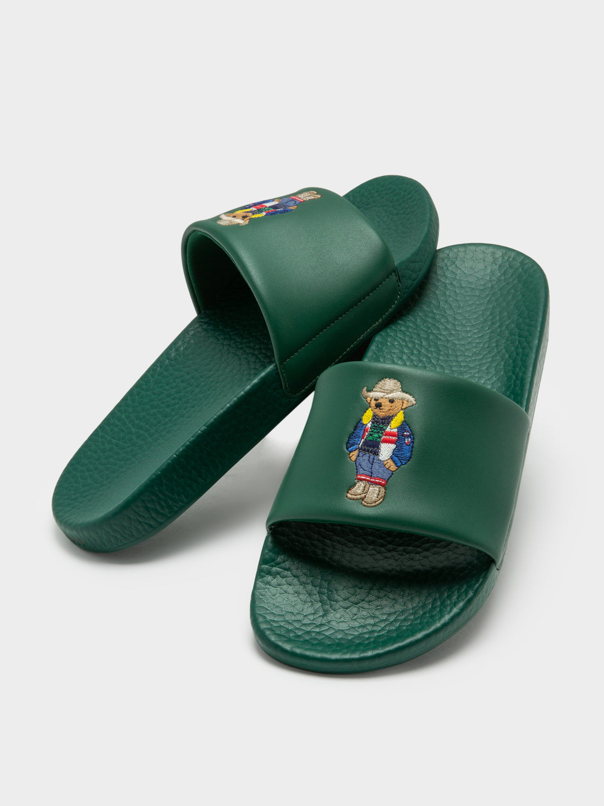 Polo Ralph Lauren Unisex Polo Bear Slides in Green | Green