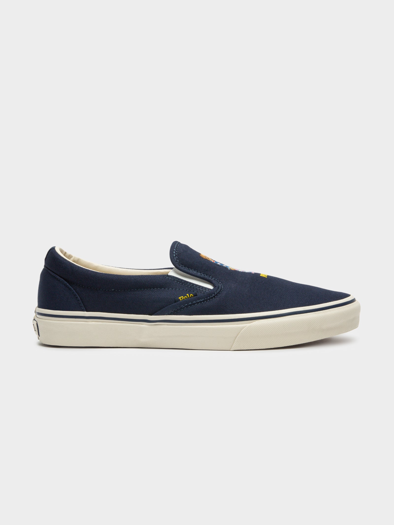 Mens Keaton Polo Bear Slip-On Sneakers in Navy Blue