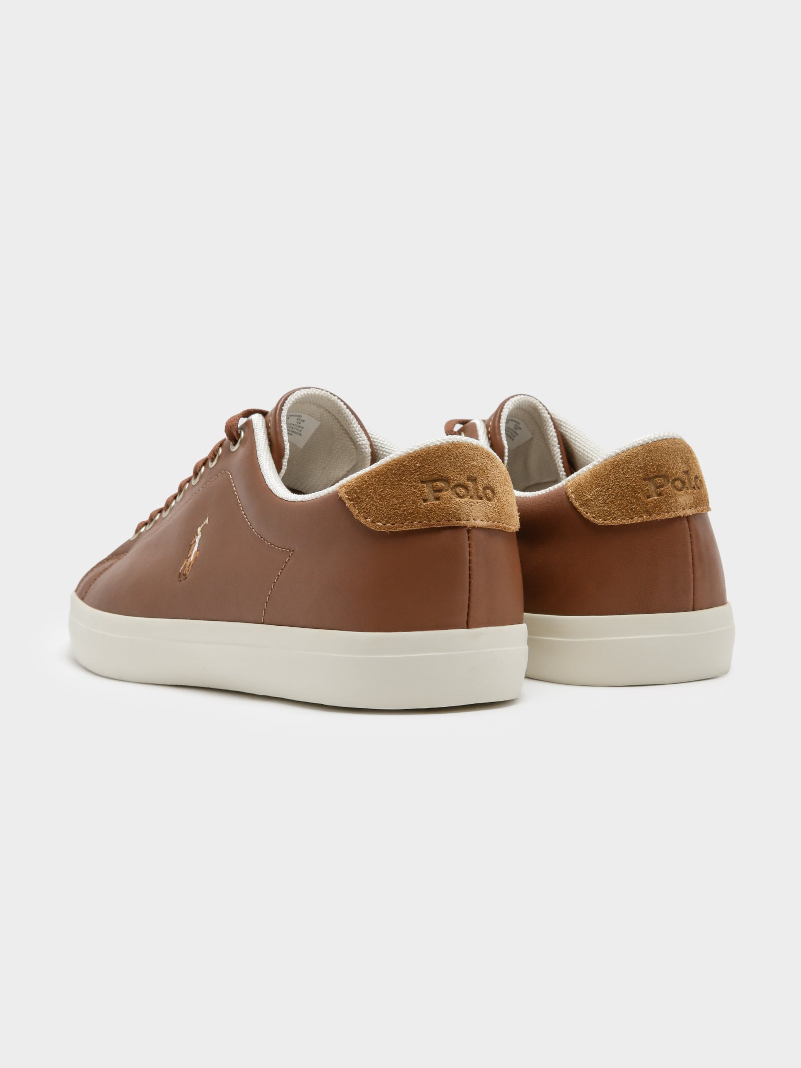 Mens Longwood Vulcanized Leather Sneakers in Tan