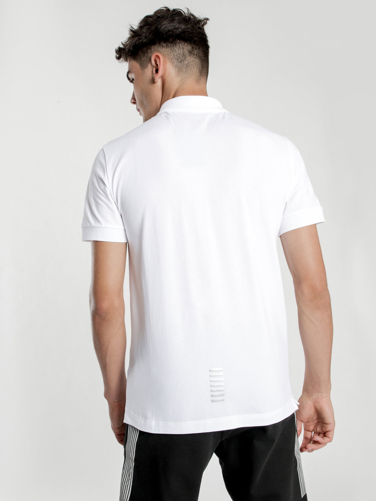 Ea7 EA7 Small Logo Polo Shirt in White | S