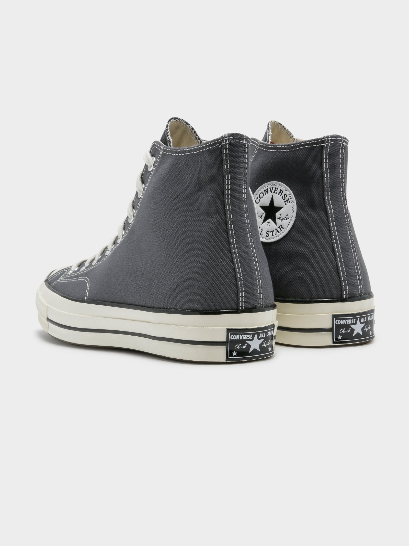 Grey leather converse sales high tops