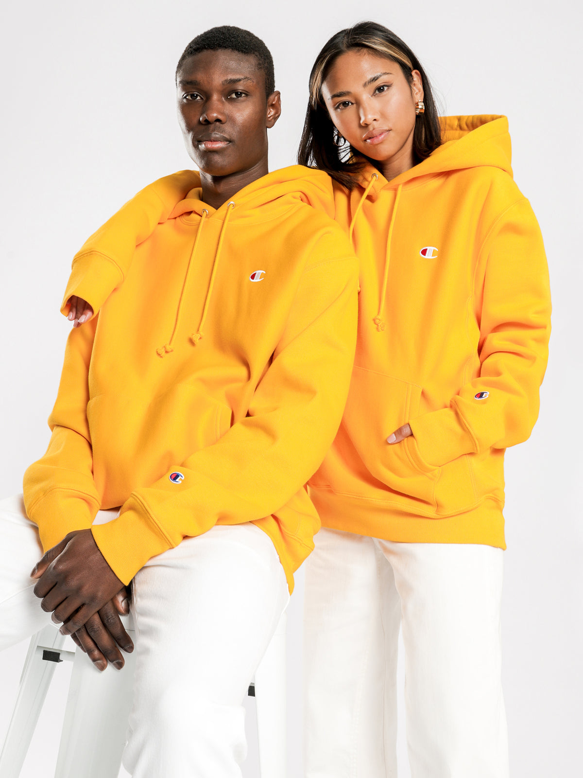 Champion Reverse Weave Hoodie in Yellow | Yellow