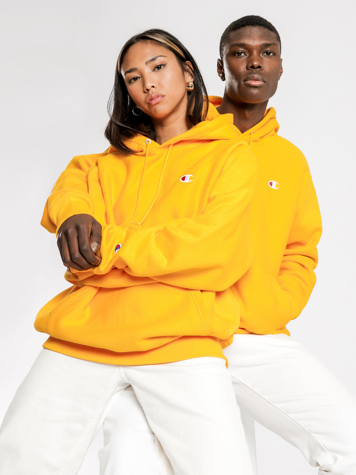 Champion Reverse Weave Hoodie in Yellow | Yellow