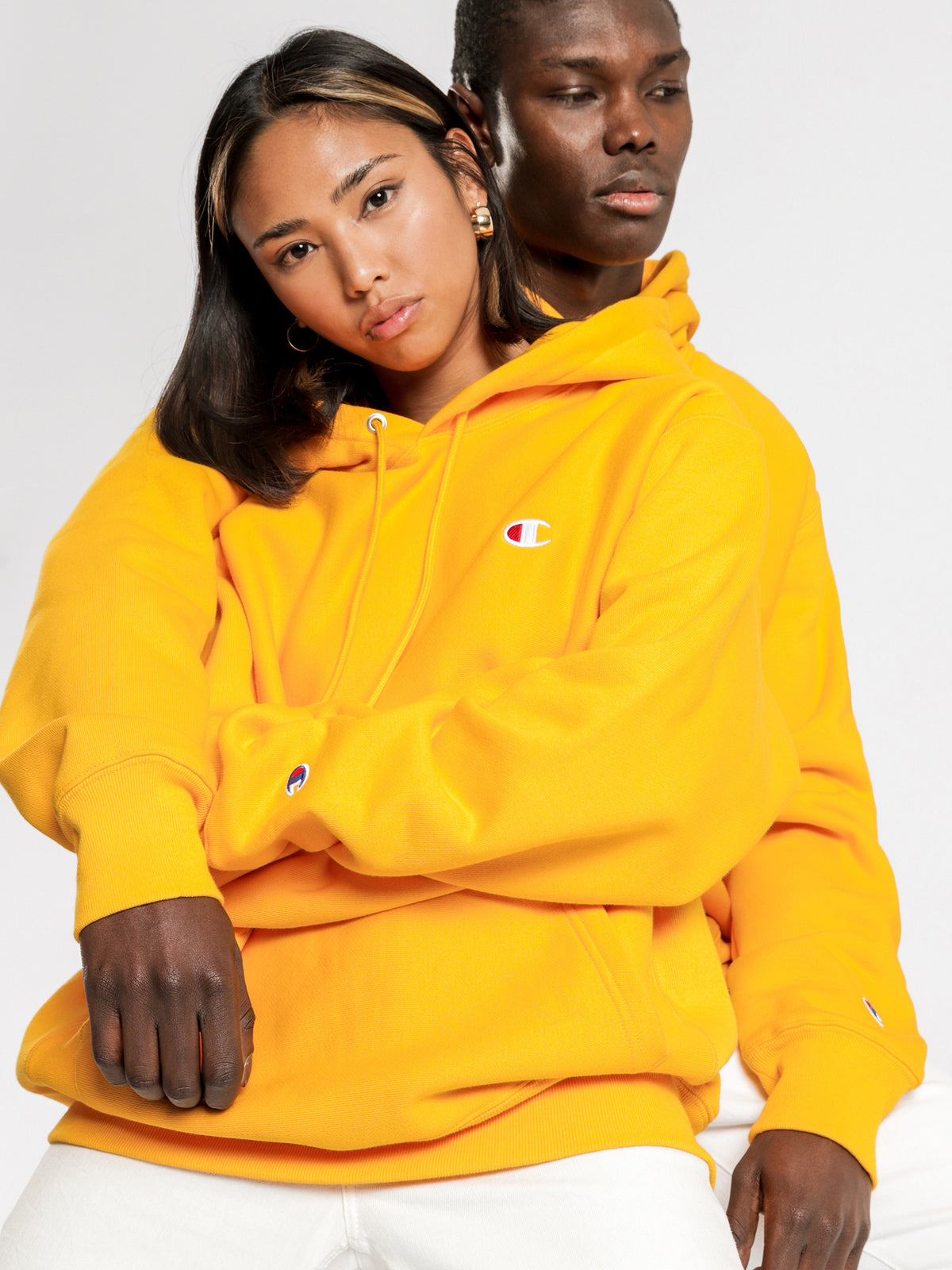 Champion Reverse Weave Hoodie in Yellow | Yellow