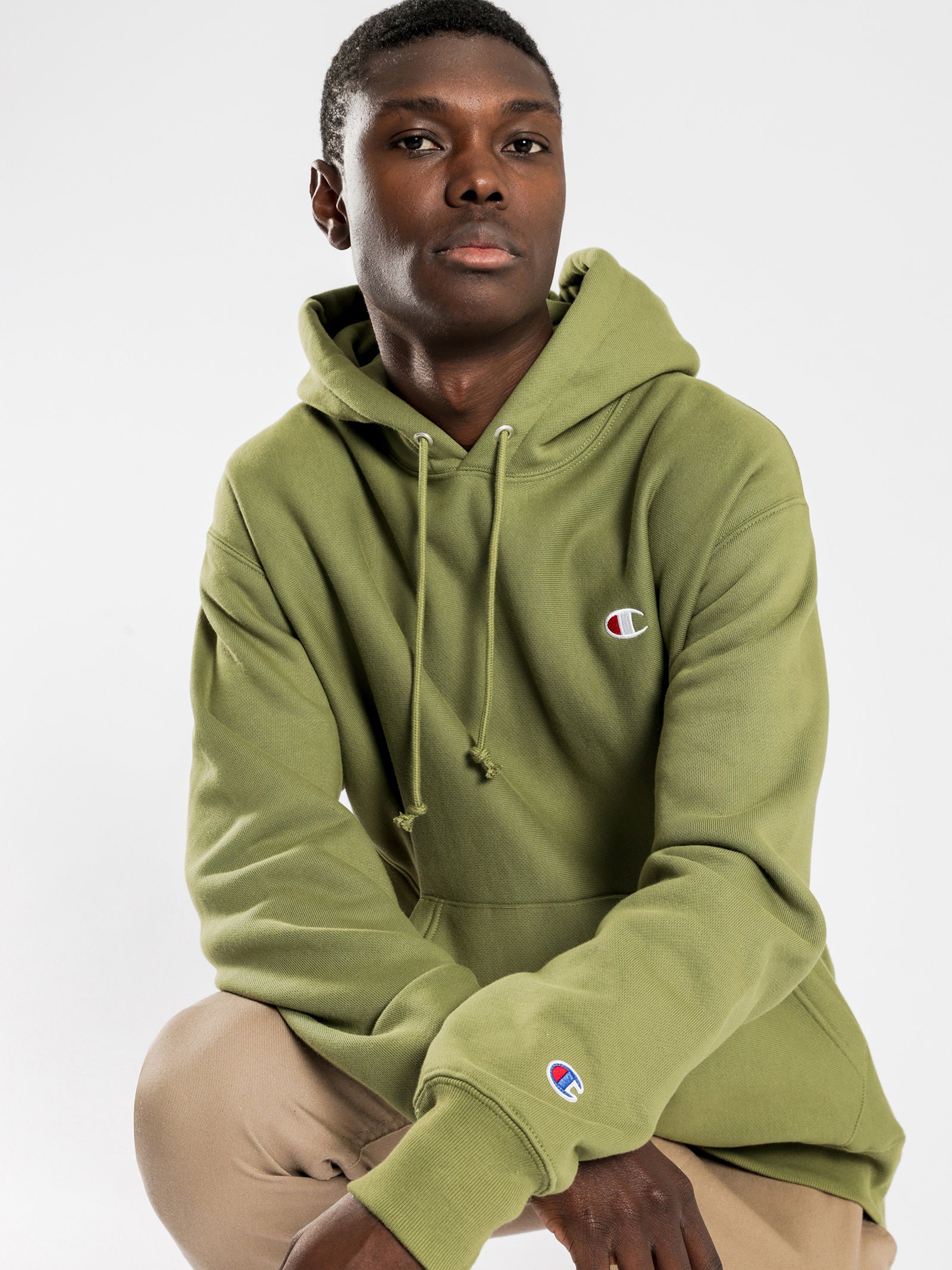 Champion clearance olive hoodie