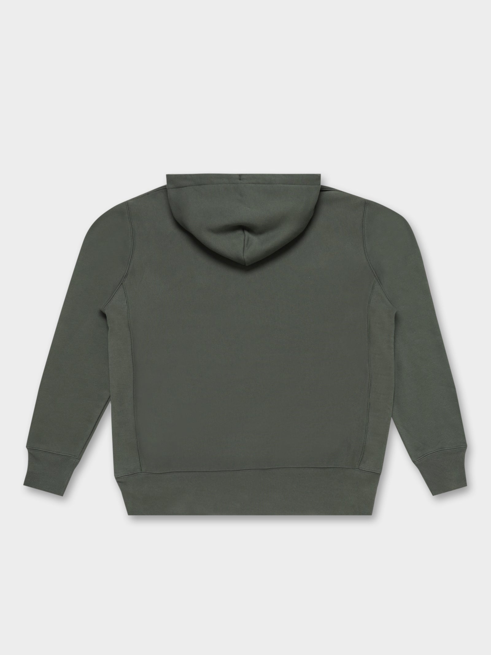 Reverse Weave Hoodie in Ground Green