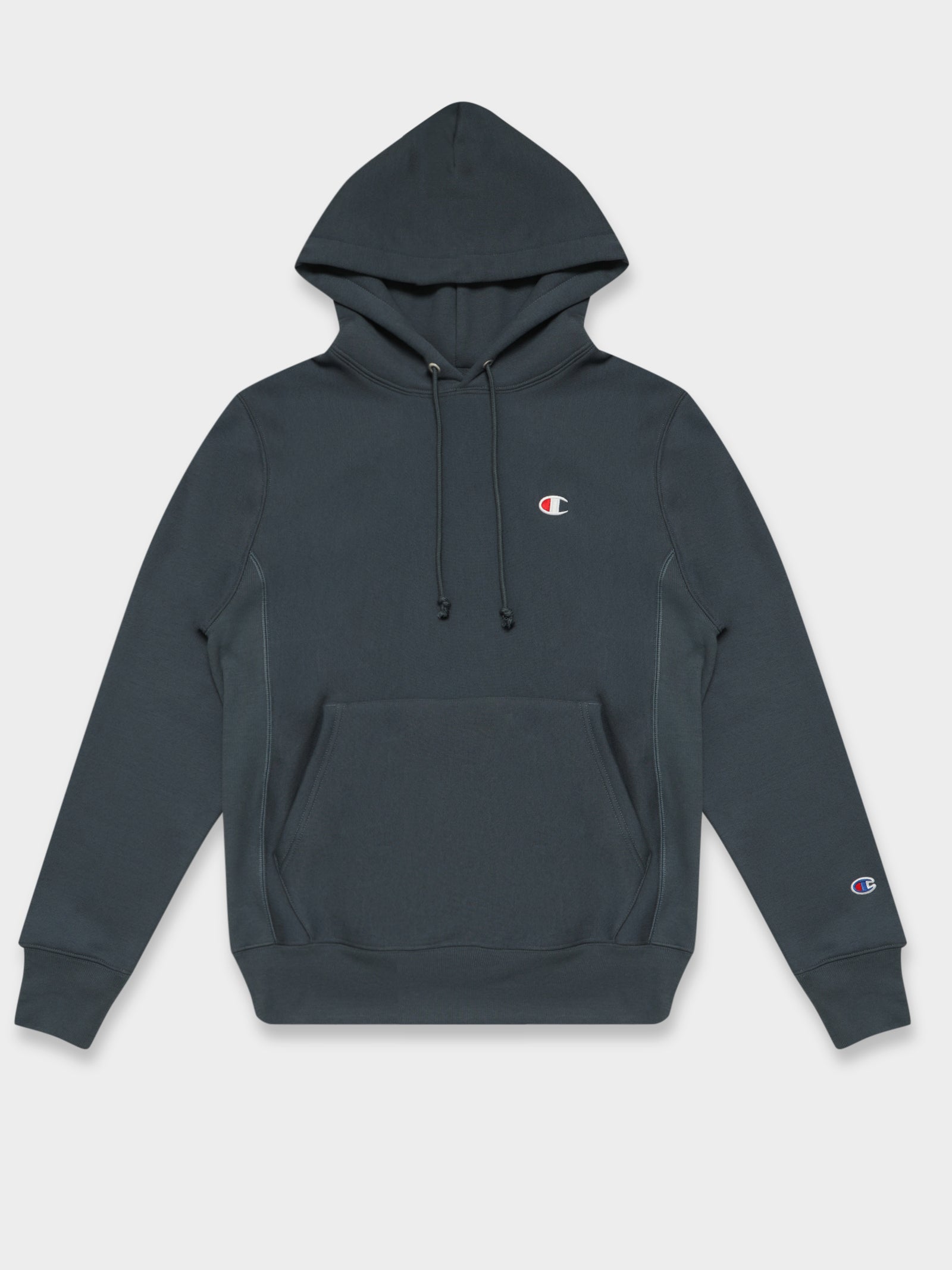 Reverse Weave Hoodie in Dark Grey