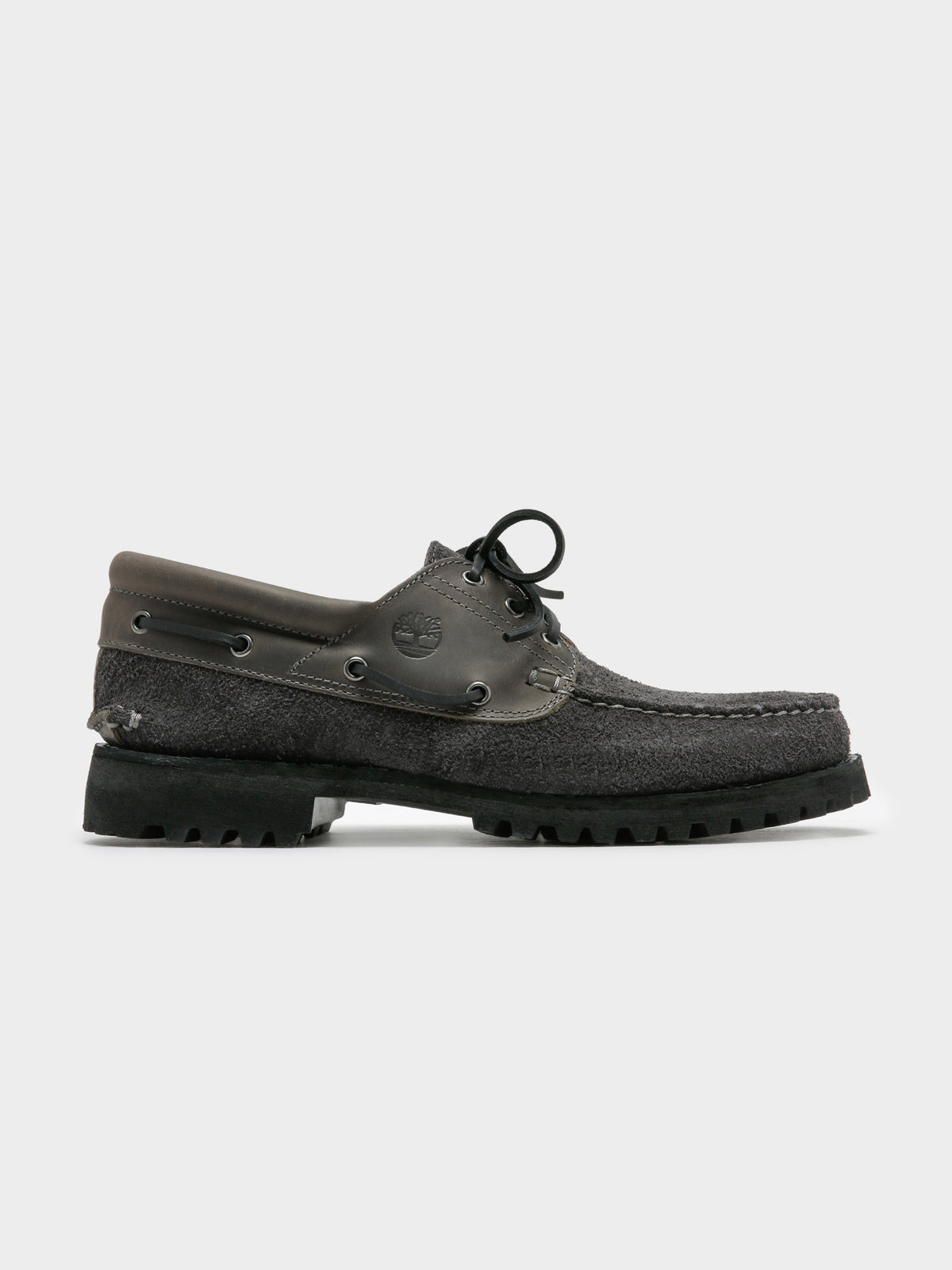 Timberland Mens Authentics 3 Eye Boat Shoes in Black | Black