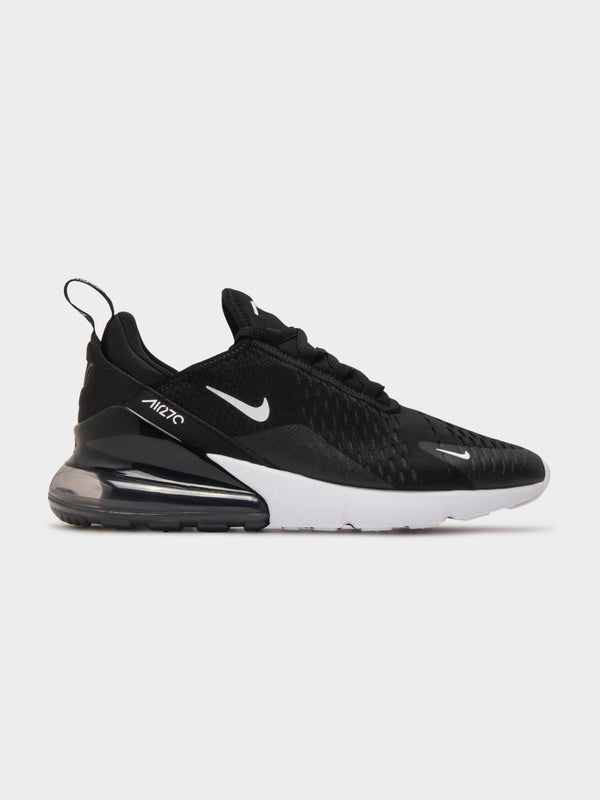 Nike Womens Air Max 270 Sneakers in Black & White Black | Glue Store