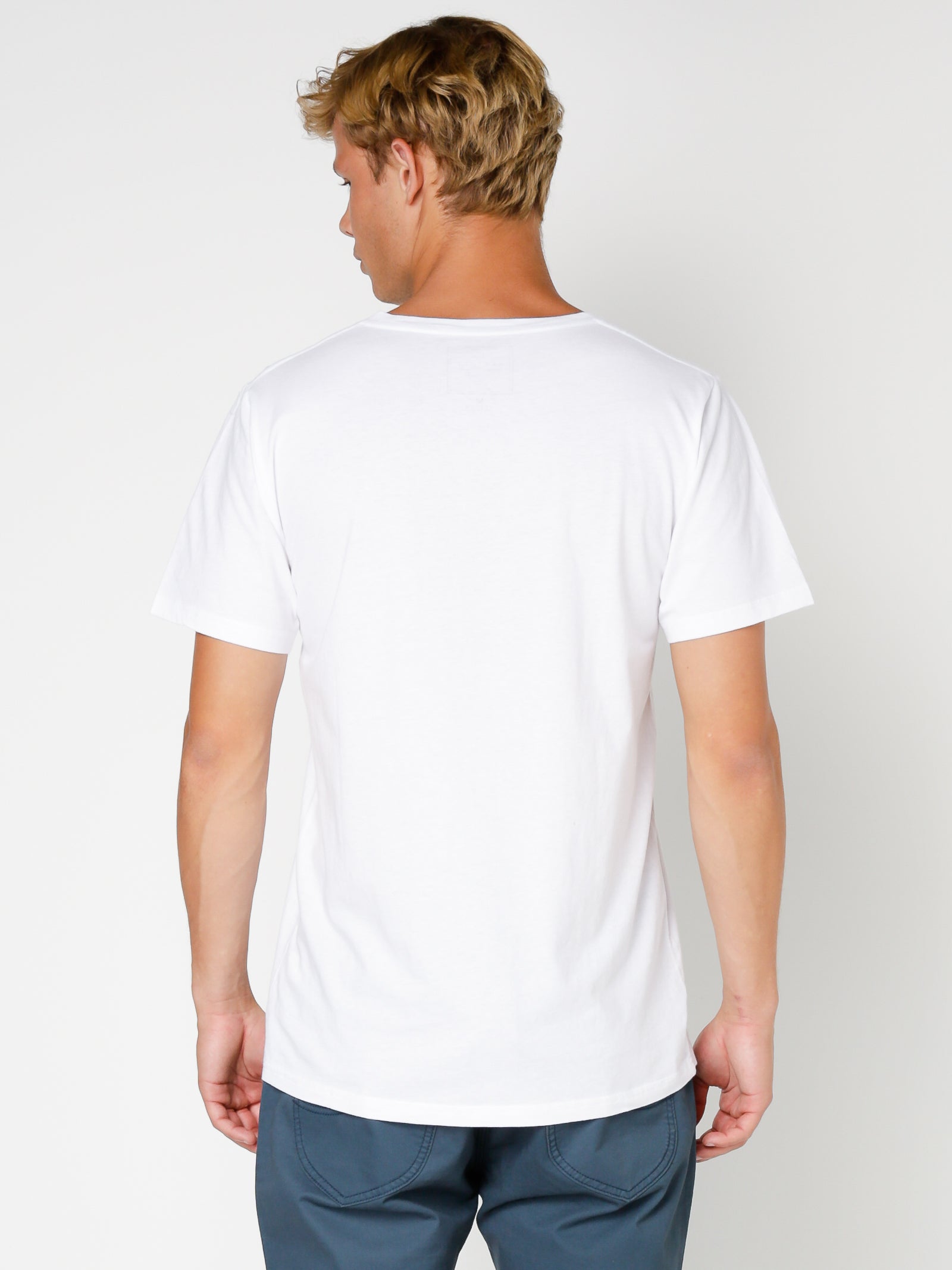 Article one Plain V-Neck T-Shirt in White White | Glue Store