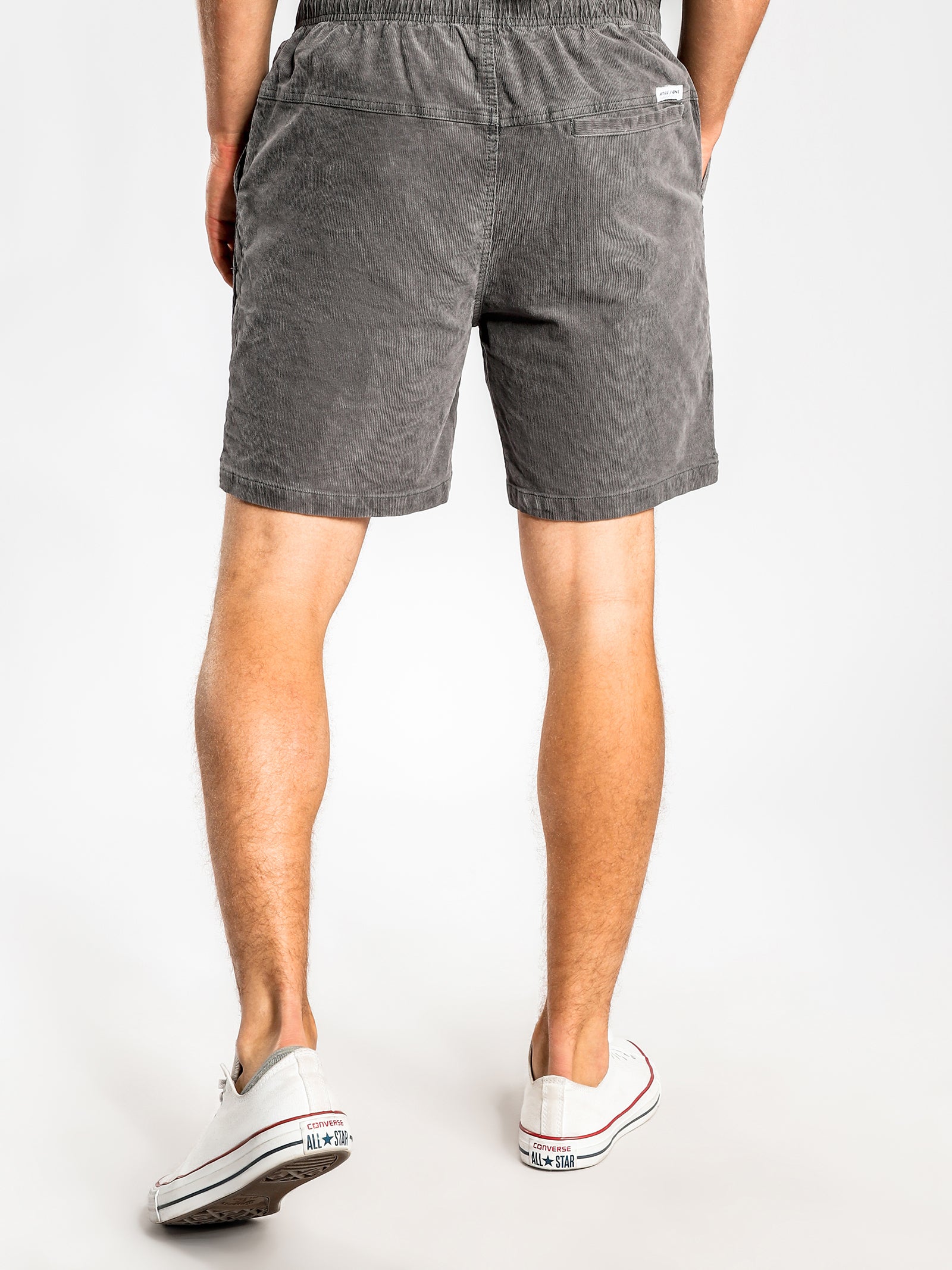 Sora Shorts in Washed Black Corduroy