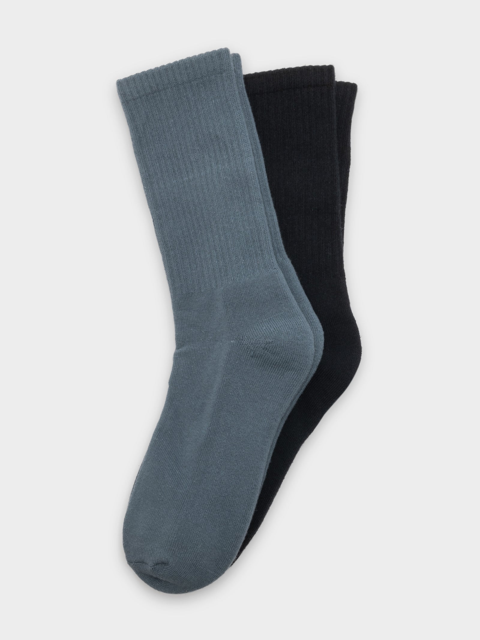 2 Pairs of Classic Socks in Mineral Blue & Navy