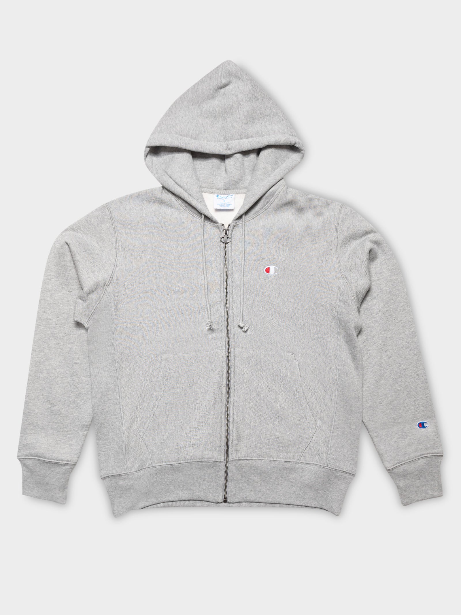 Reverse Weave Full Zip Hoodie in Grey