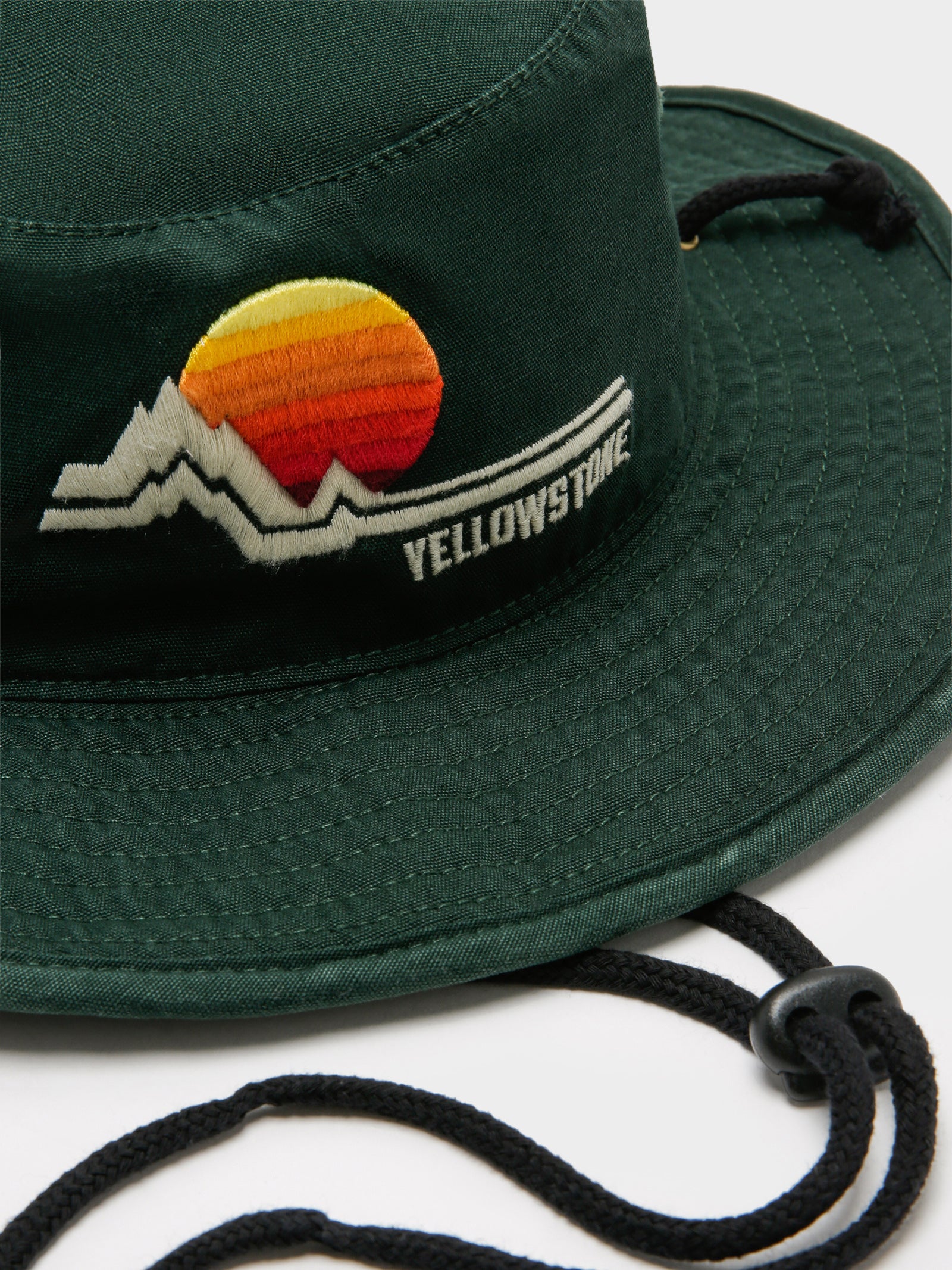 Yellowstone Wide Brimmed Bucket Hat in Dark Green