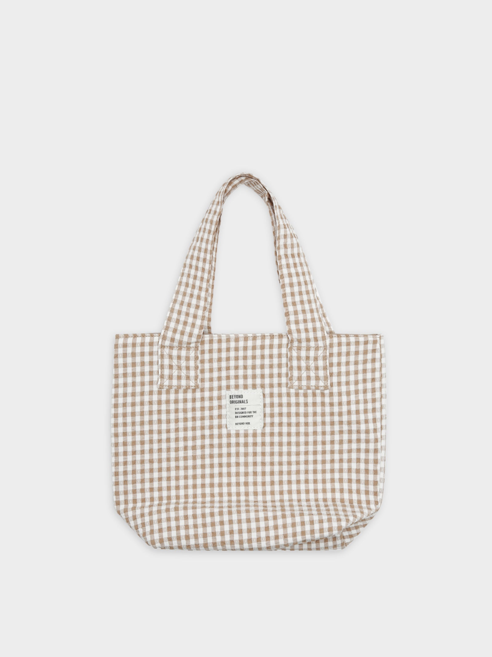 Gingham tote clearance bag