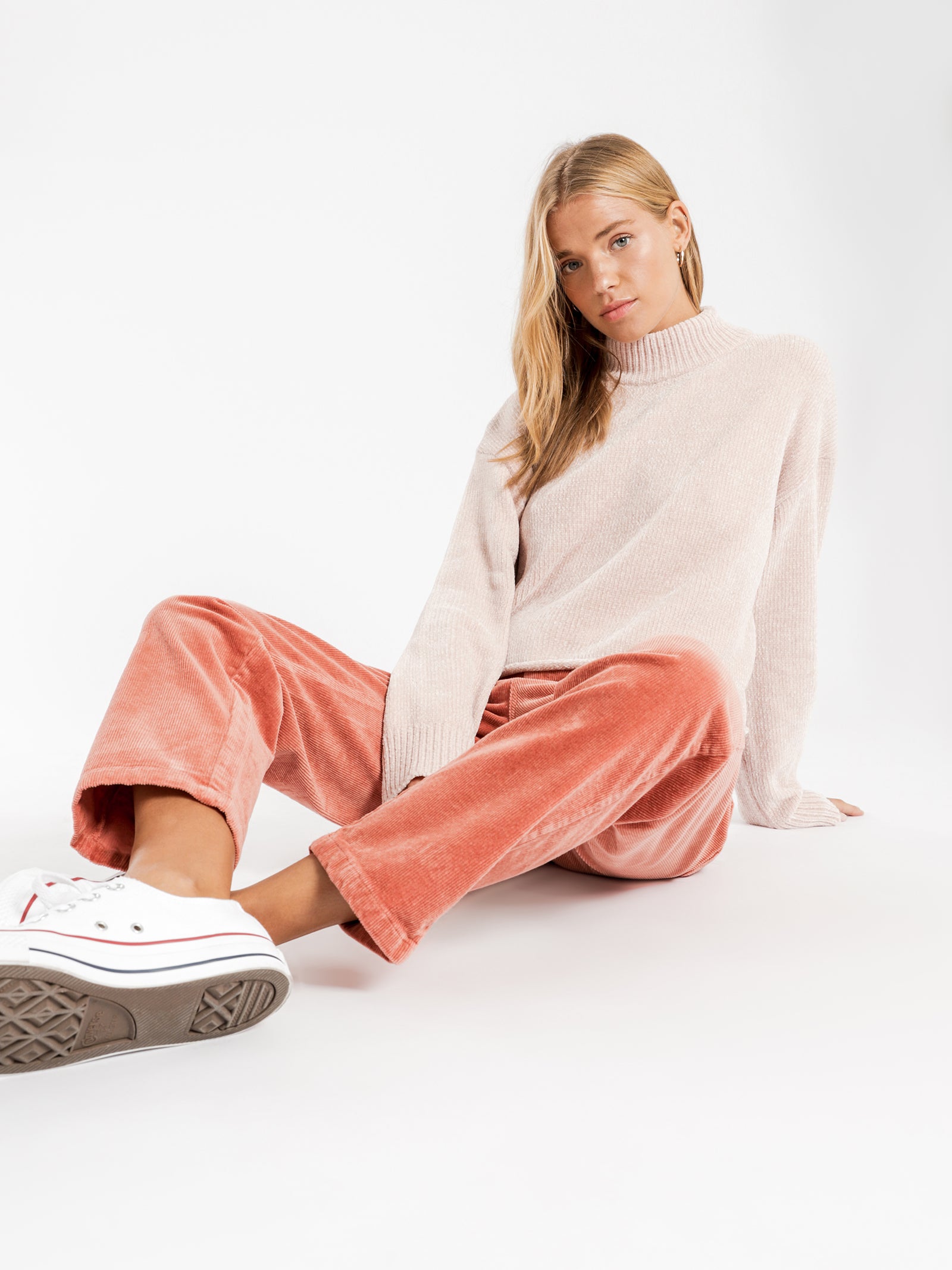 Mom Cord Pants in Blush