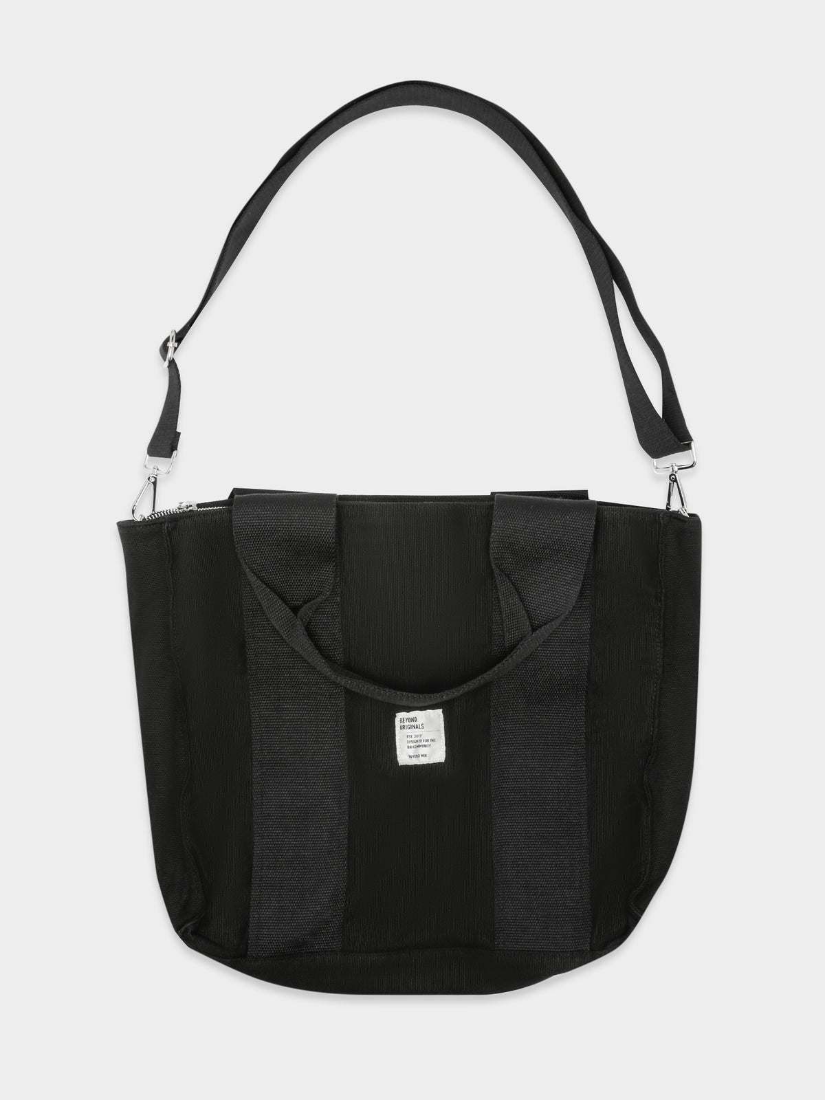 Beyond Her Medium Zipper Tote Bag in Black | Black