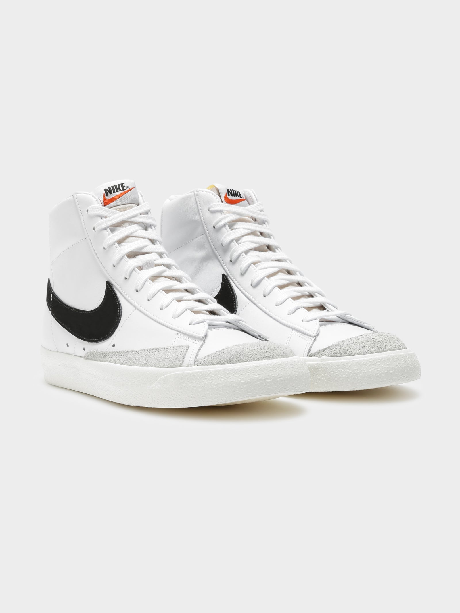 Womens Blazer Mid 77 High Top Sneakers in Black & White - Glue Store