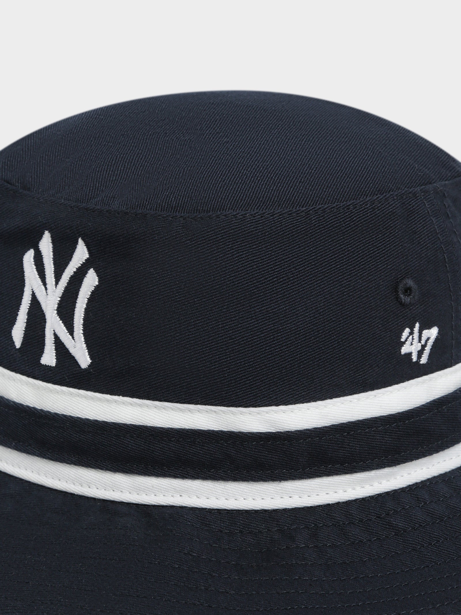 47 Brand, New York Yankees Striped Bucket Hat - Navy