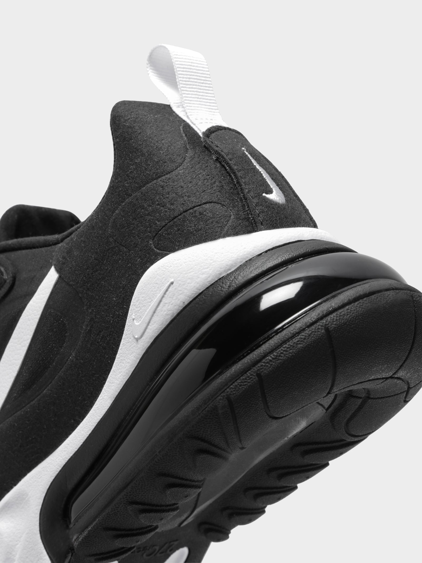 Womens Air Max React 270 Sneakers in Black & White