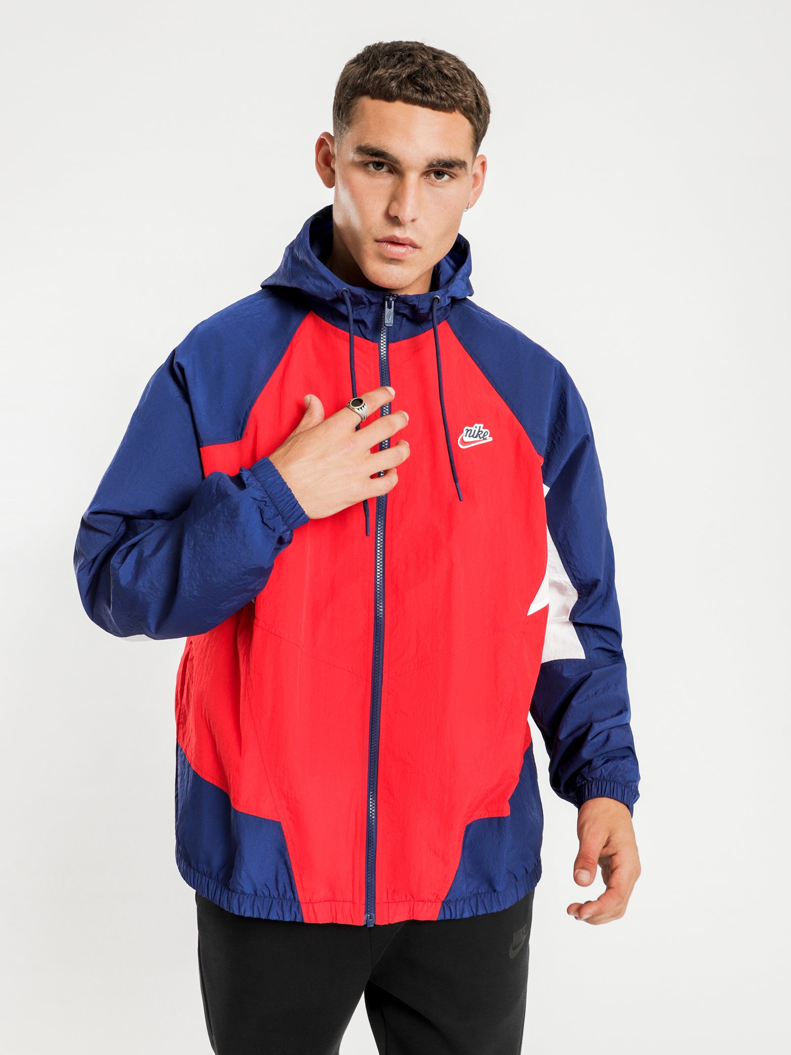 Red blue and cheap white nike windbreaker