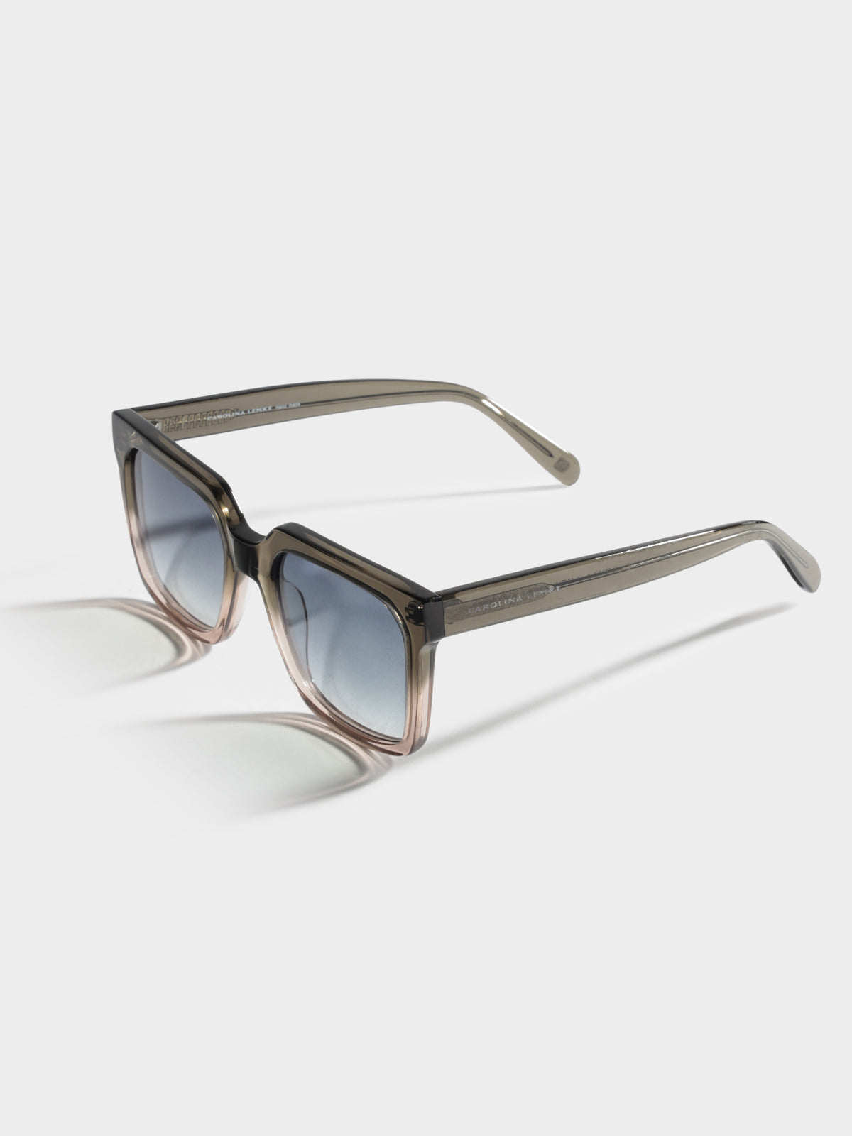 Carolina Lemke CL7806 Oversized Sunglasses in Dark Grey Transparent | Translucent