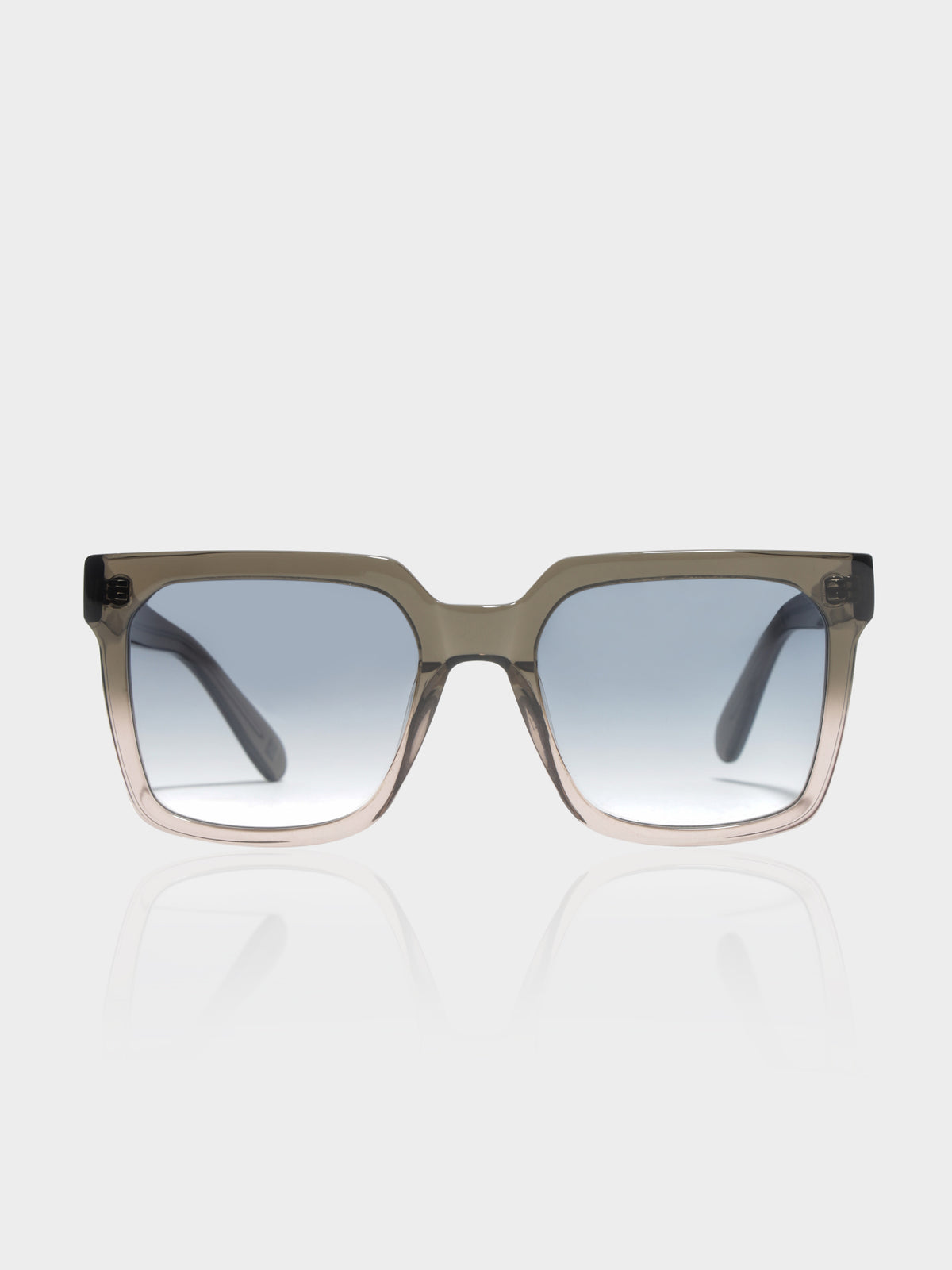 Carolina Lemke CL7806 Oversized Sunglasses in Dark Grey Transparent | Translucent