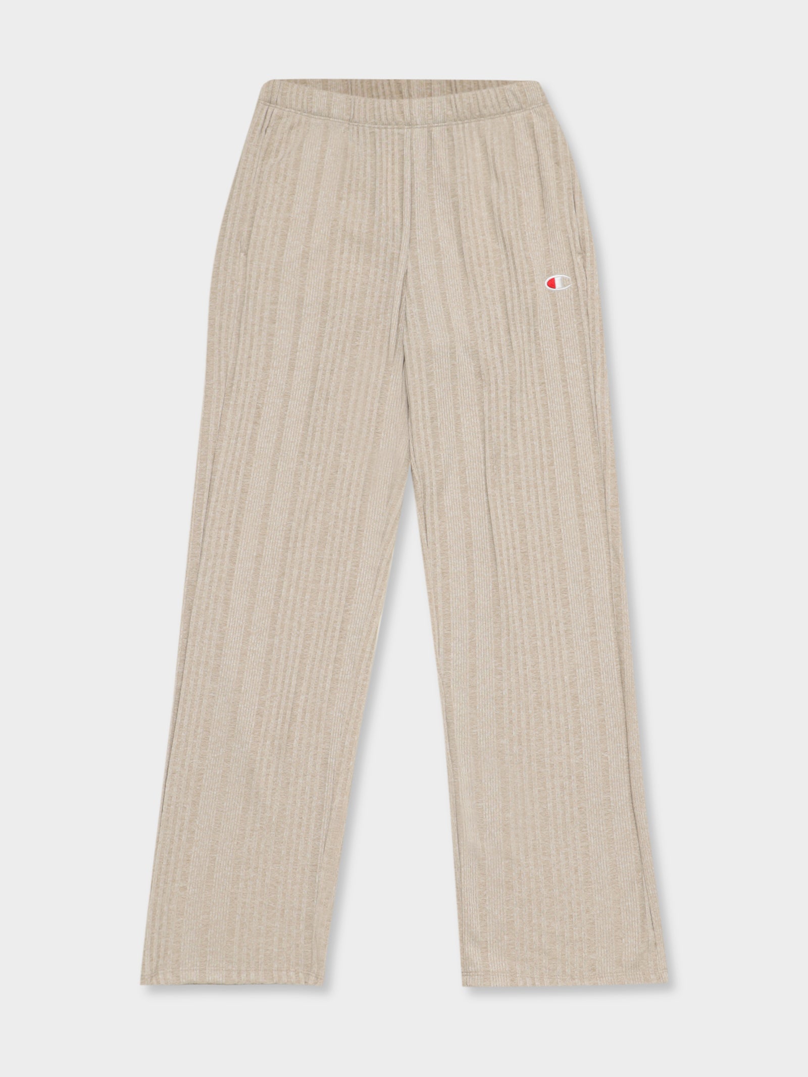 Ribbed Joggers in Beige Khaki