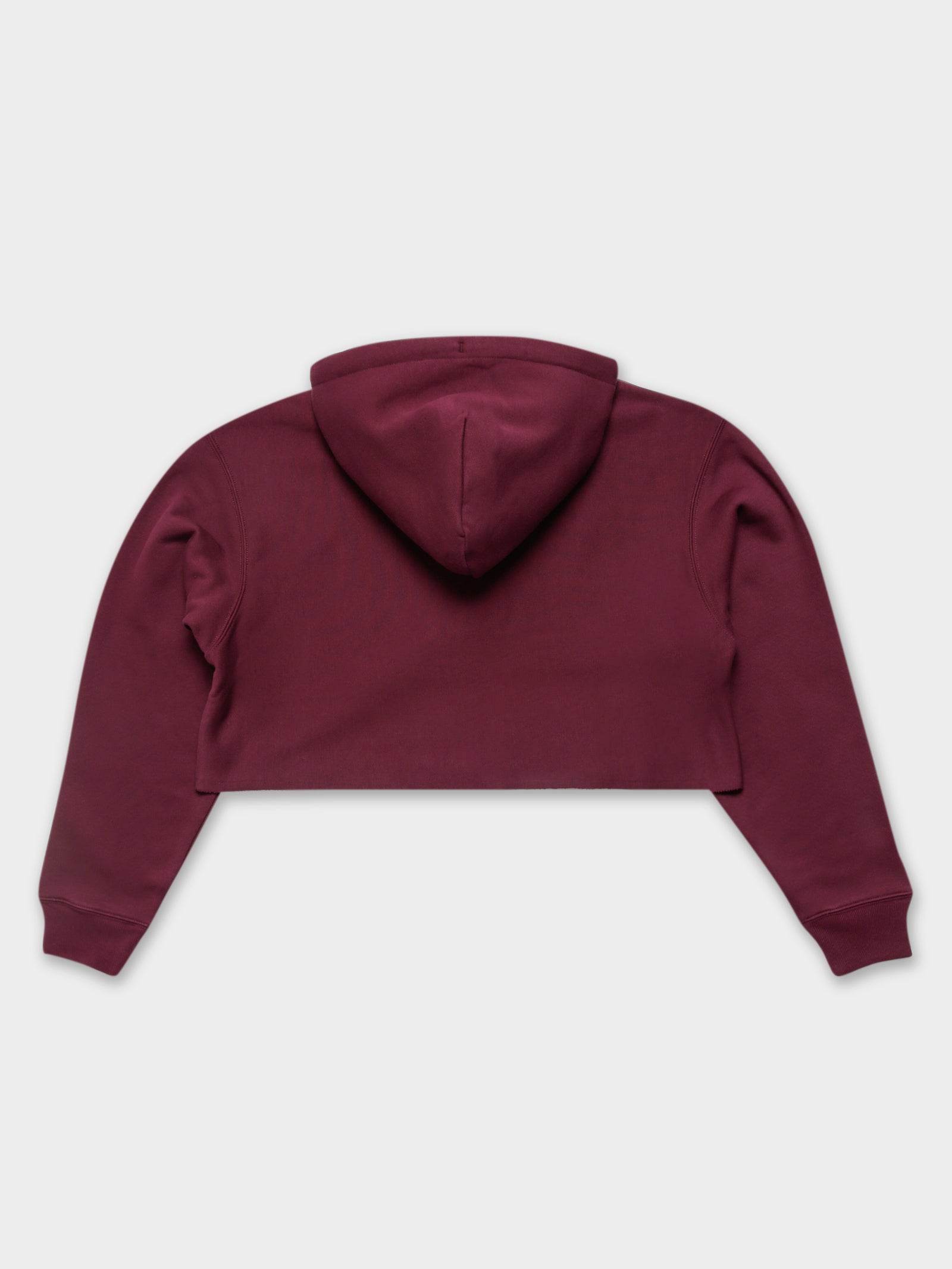 Reverse Weave Tonal Crop Hood in Dark Berry Purple