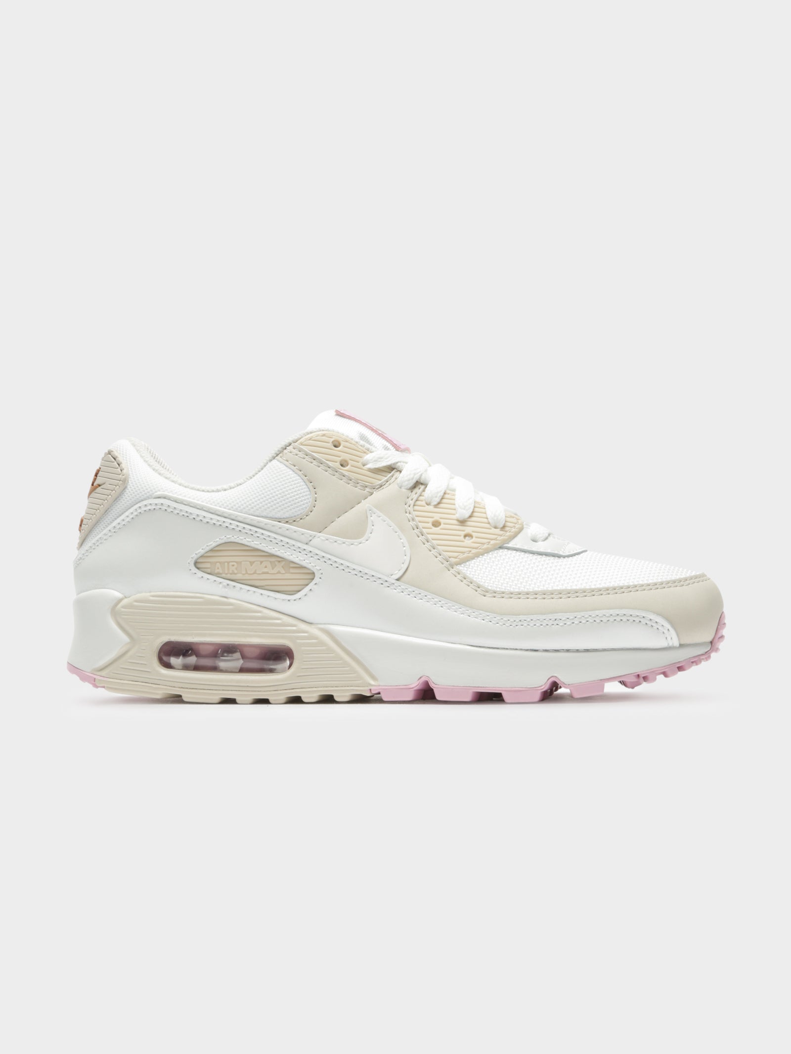 Air Max 90 Sneakers in White & Pink