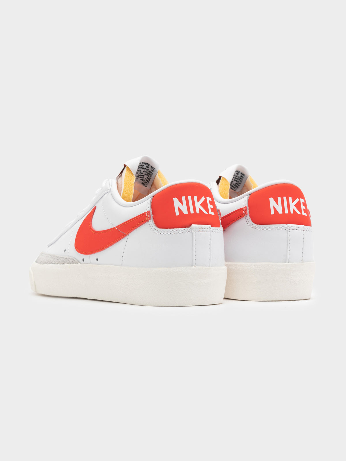 Nike Mens Blazer Low in White & Orange | White/Orange