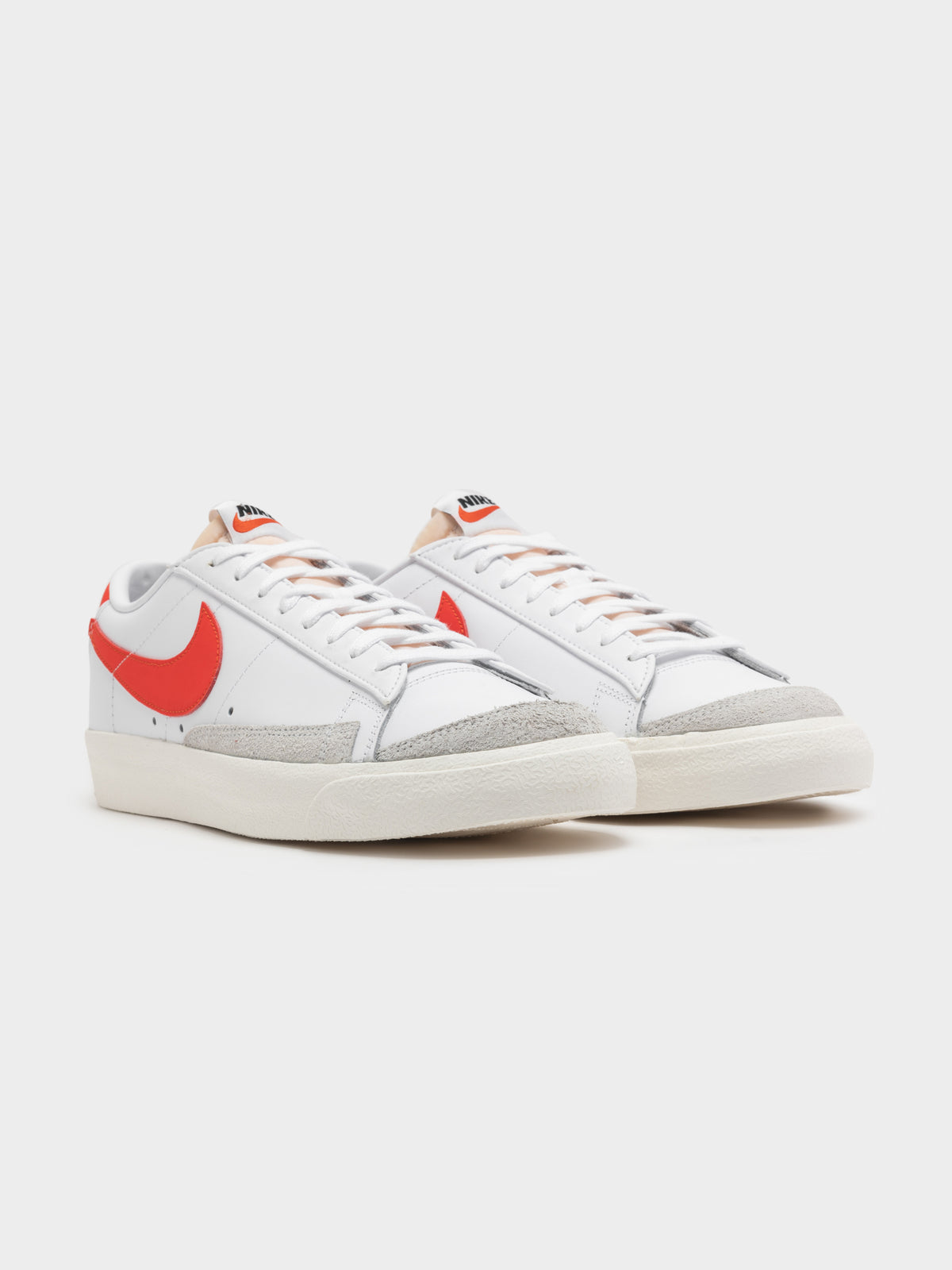 Nike Mens Blazer Low in White & Orange | White/Orange