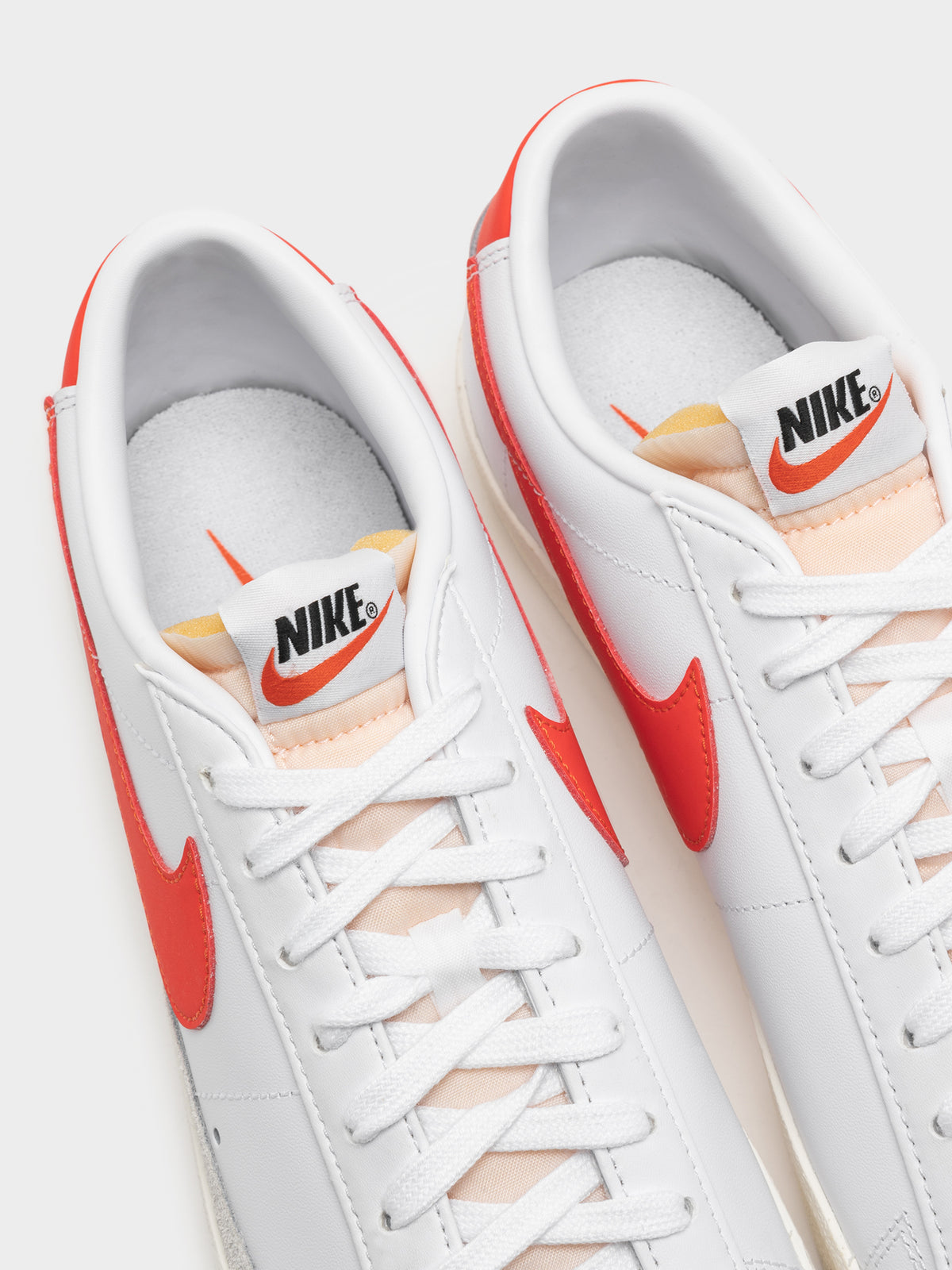 Nike Mens Blazer Low in White & Orange | White/Orange