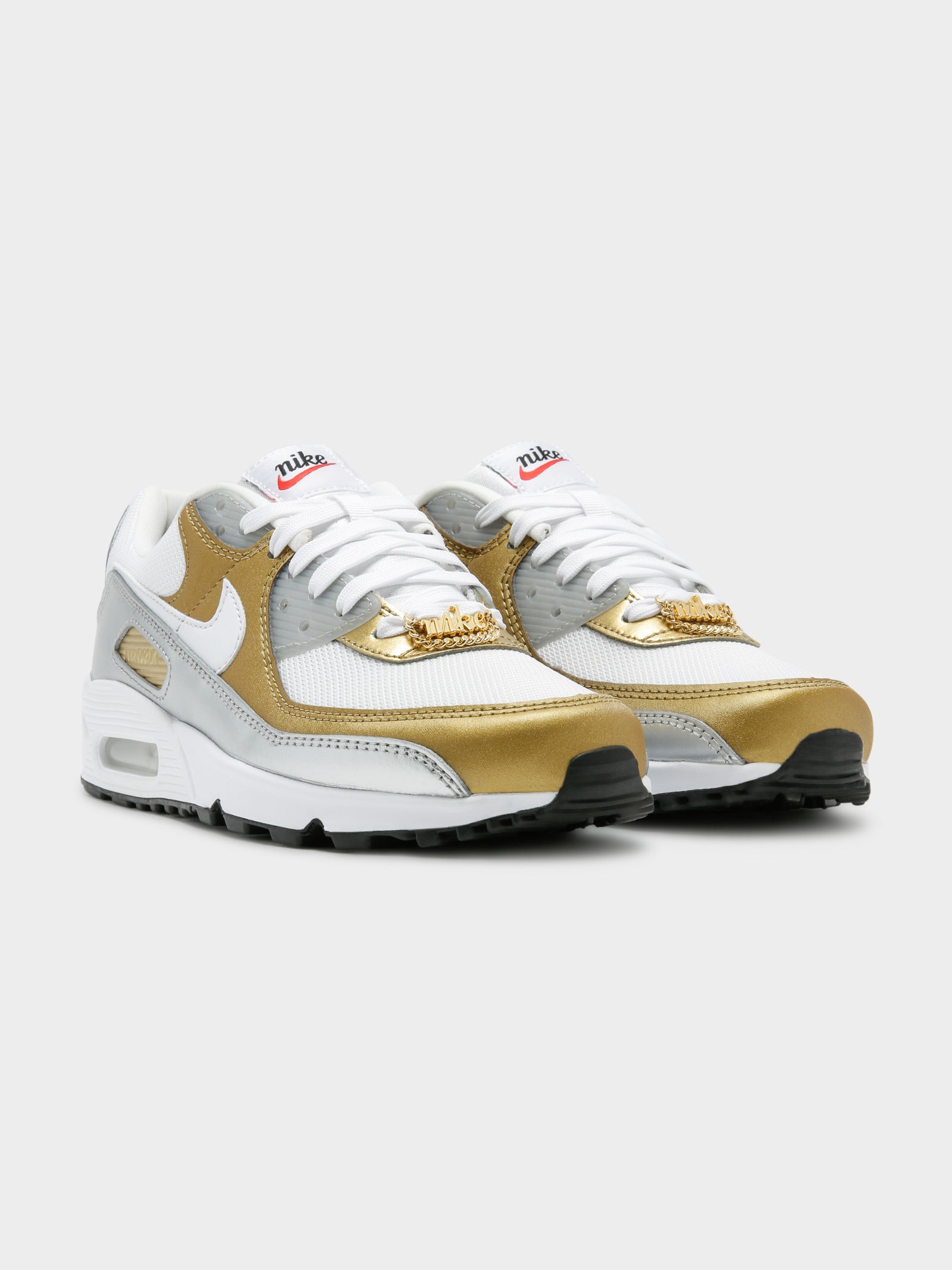 Nike air max 90 store womens white and gold