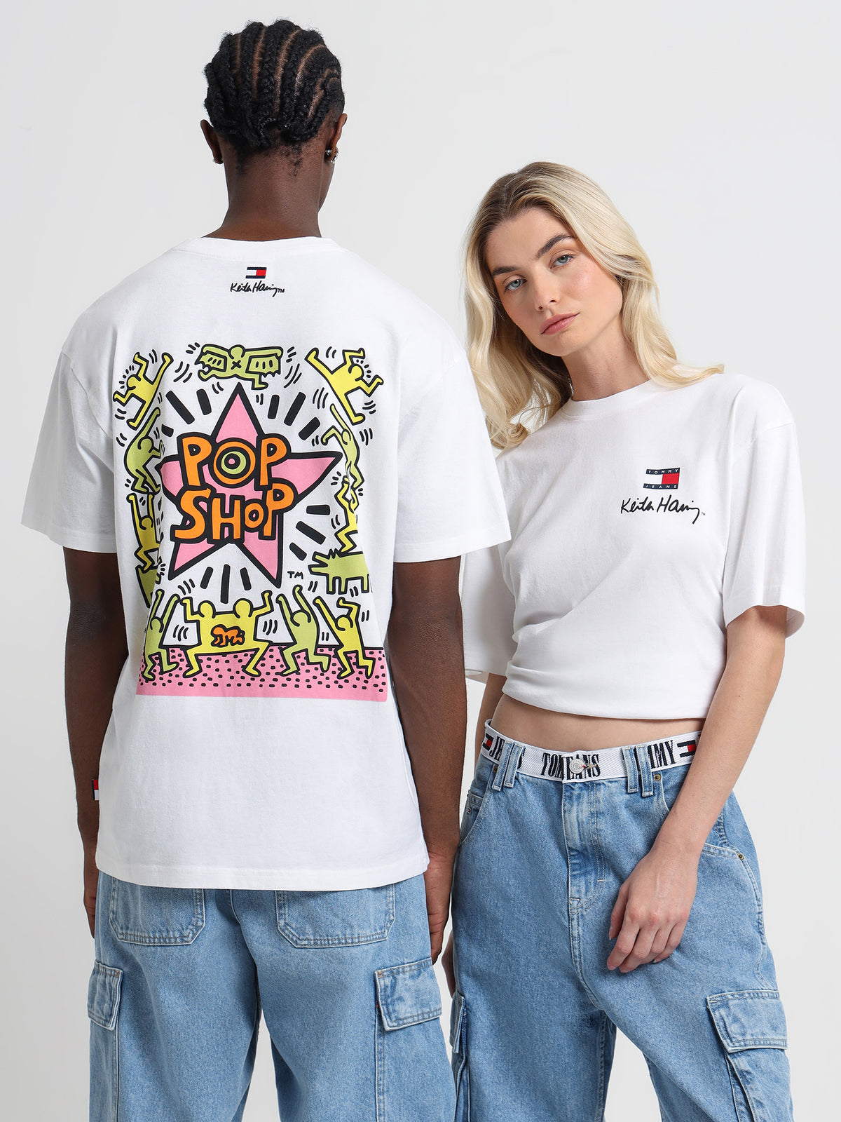 Tommy Hilfiger Keith Haring T-Shirt in White & Pop Shop | White