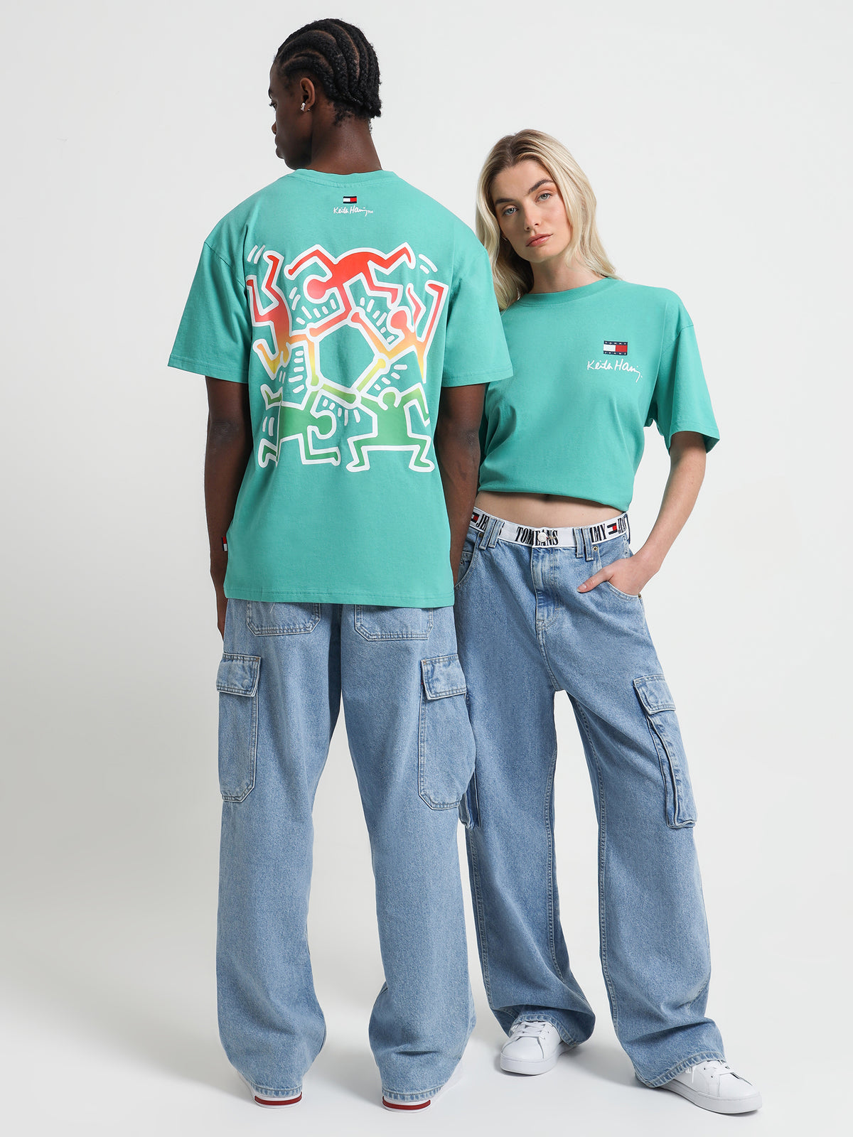 Tommy Hilfiger Keith Haring T-Shirt in Grecian Tile & Danci | Green