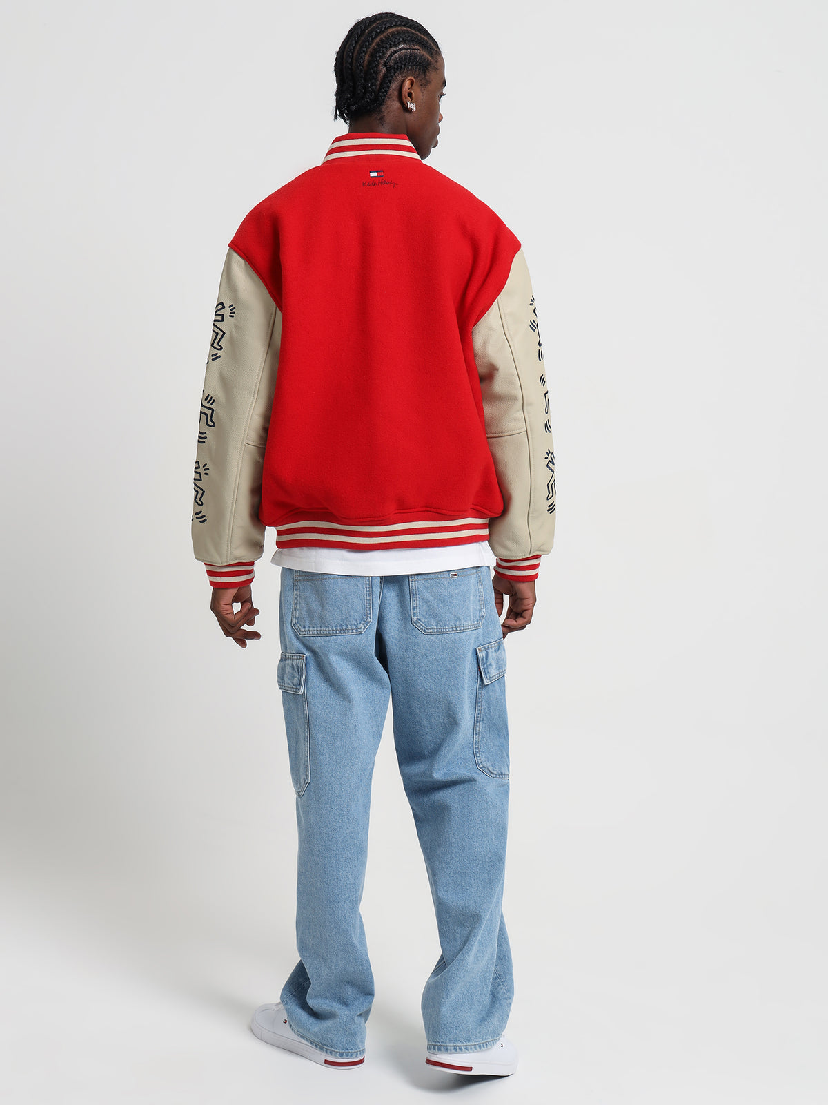 Tommy Hilfiger Keith Haring Varsity Jacket in Red Glare | Red