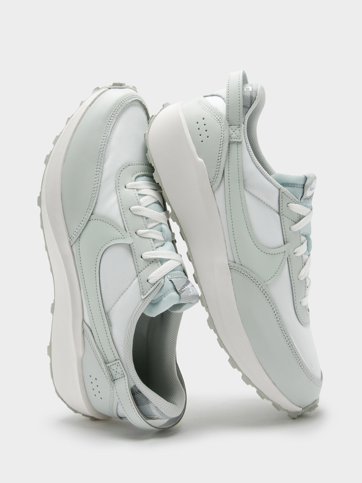 Nike Mens Nike Waffle Debut Sneakers in White & Grey | White/Grey
