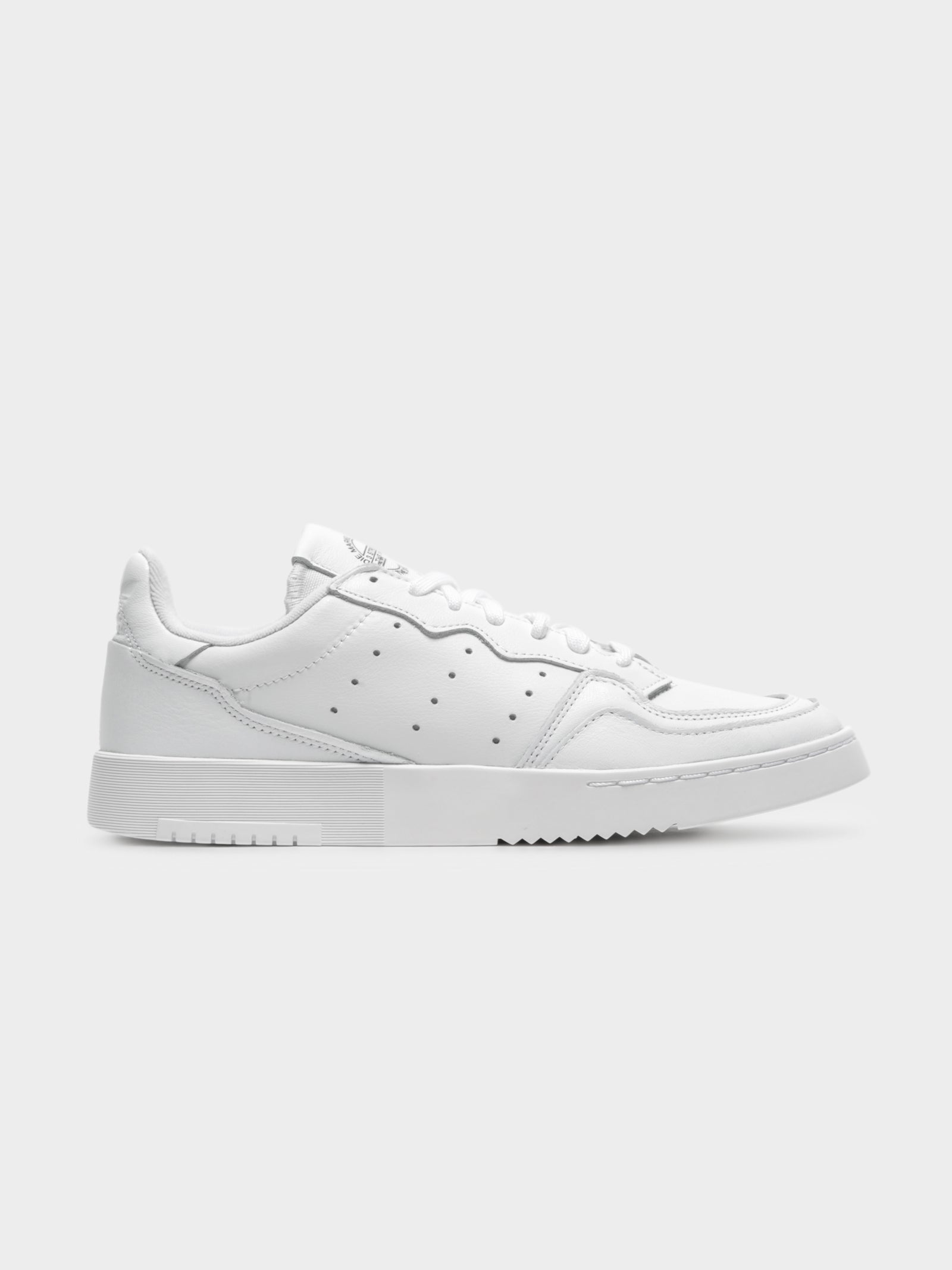 Adidas white leather tennis shoes hotsell