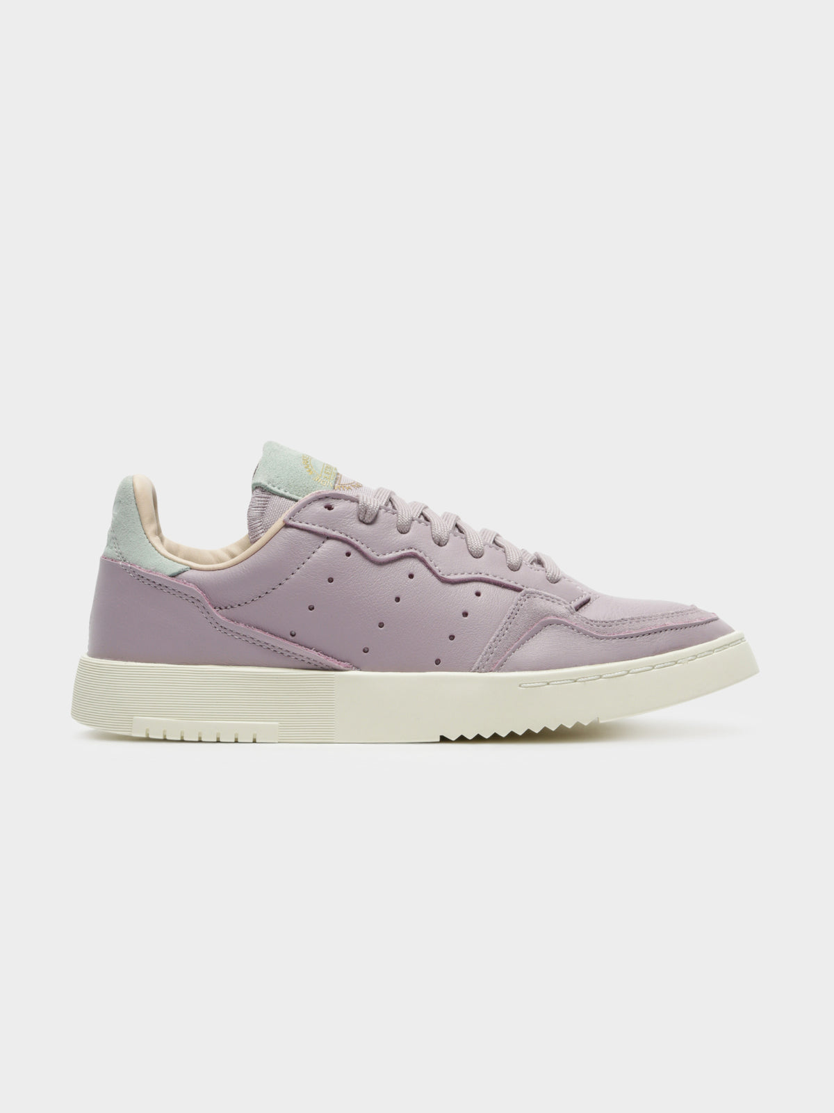 Adidas Womens Supercourt Sneakers in Soft Vision Purple & Ice Mint | Mint