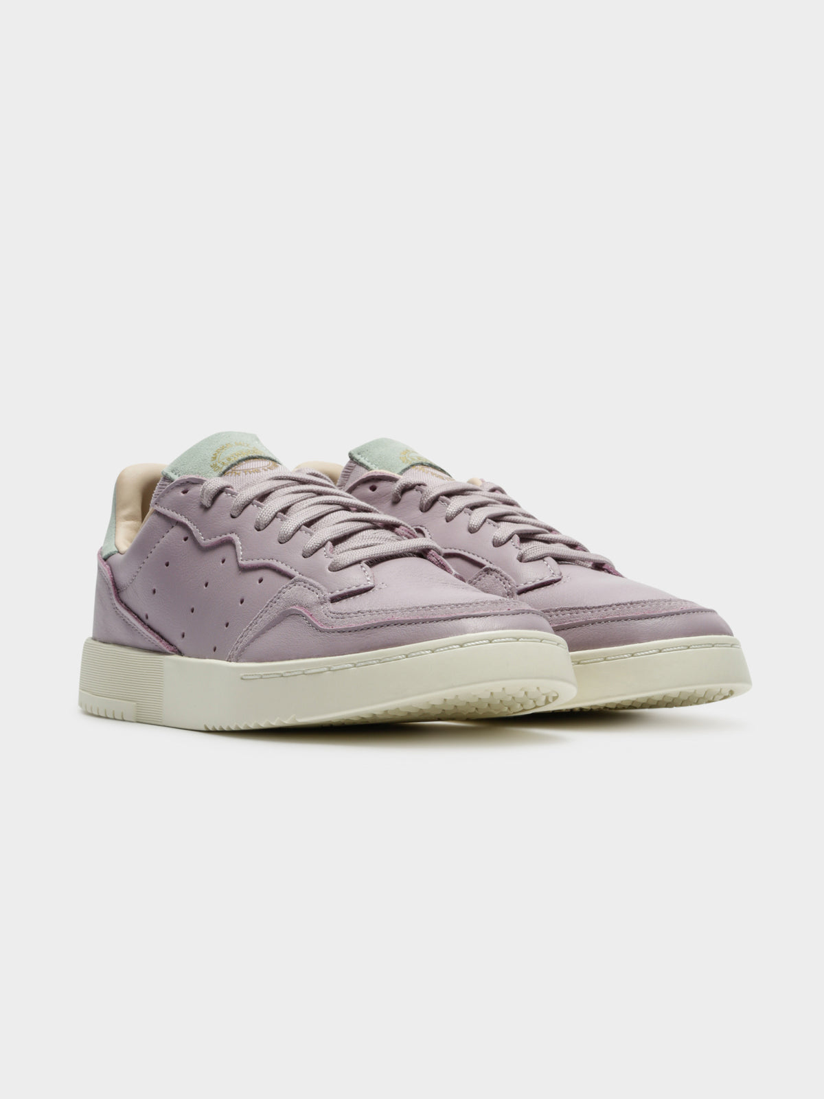 Adidas Womens Supercourt Sneakers in Soft Vision Purple & Ice Mint | Mint