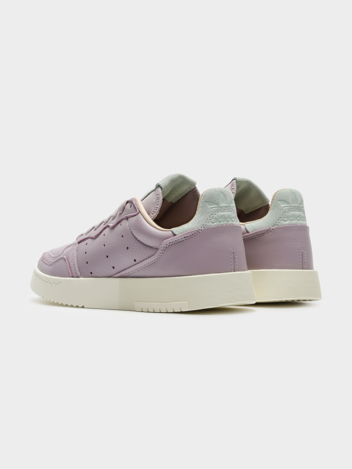 Adidas Womens Supercourt Sneakers in Soft Vision Purple & Ice Mint | Mint