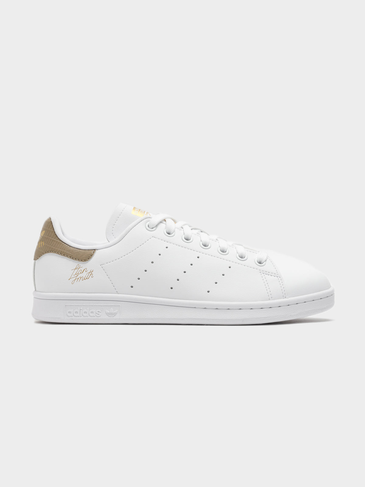 Adidas Womens Stan Smith in White & Gold | White/Gold