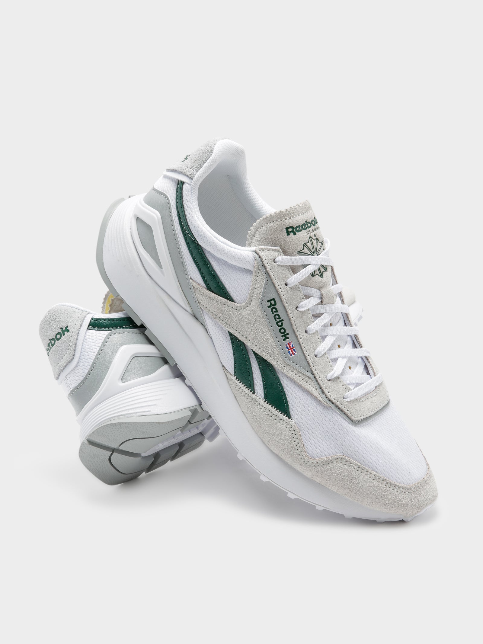 Unisex Classic Leather Legacy AZ Sneakers in White & Gree | Glue Store