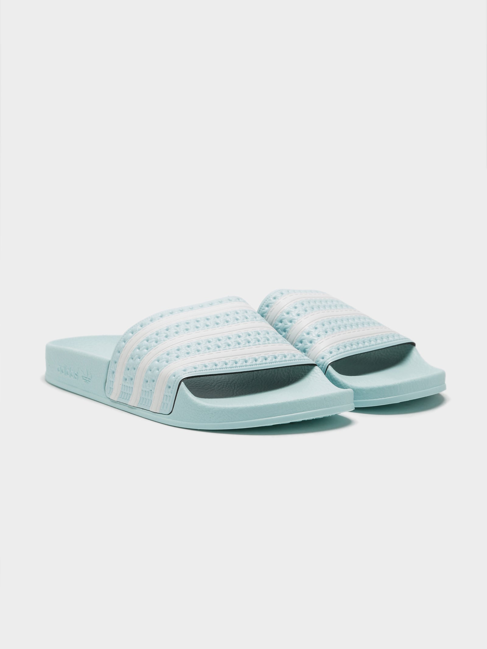 Adidas baby blue on sale slides