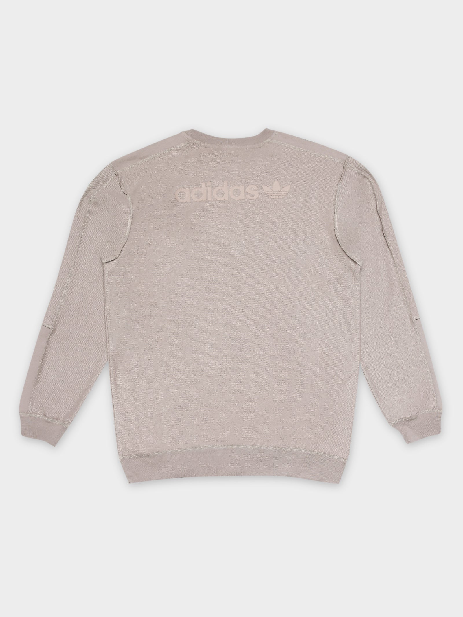 Adidas originals new neutrals logo sweatshirt in discount beig